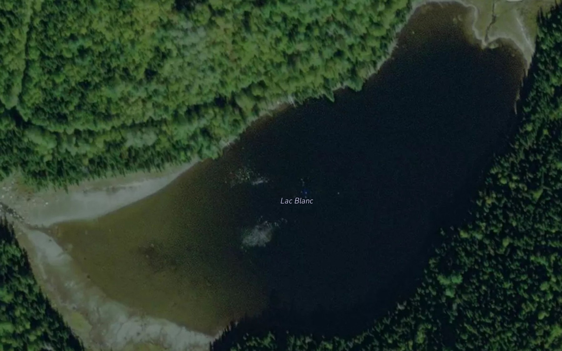 Satellite map of the Lac Blanc