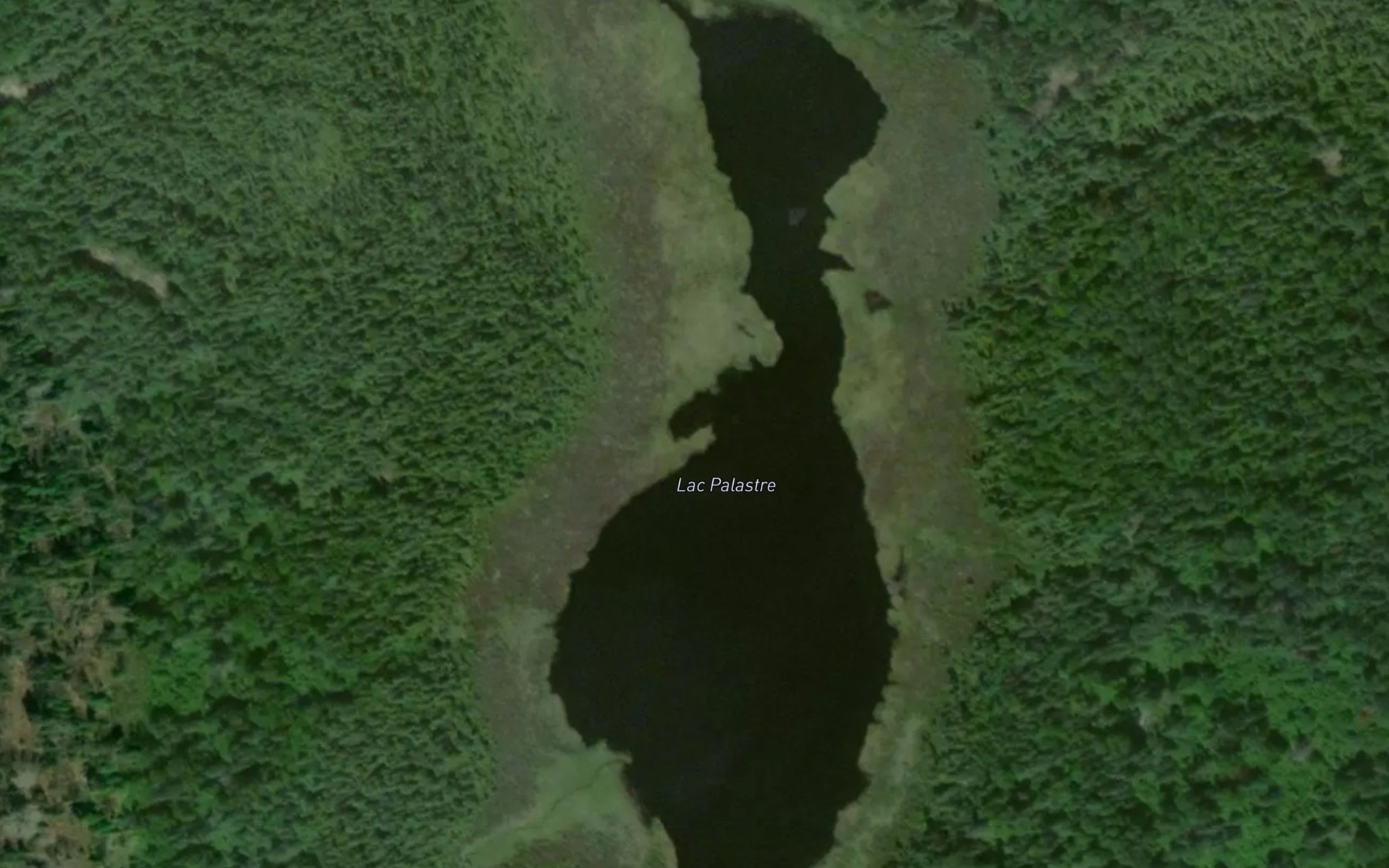 Satellite map of the Lac Palastre