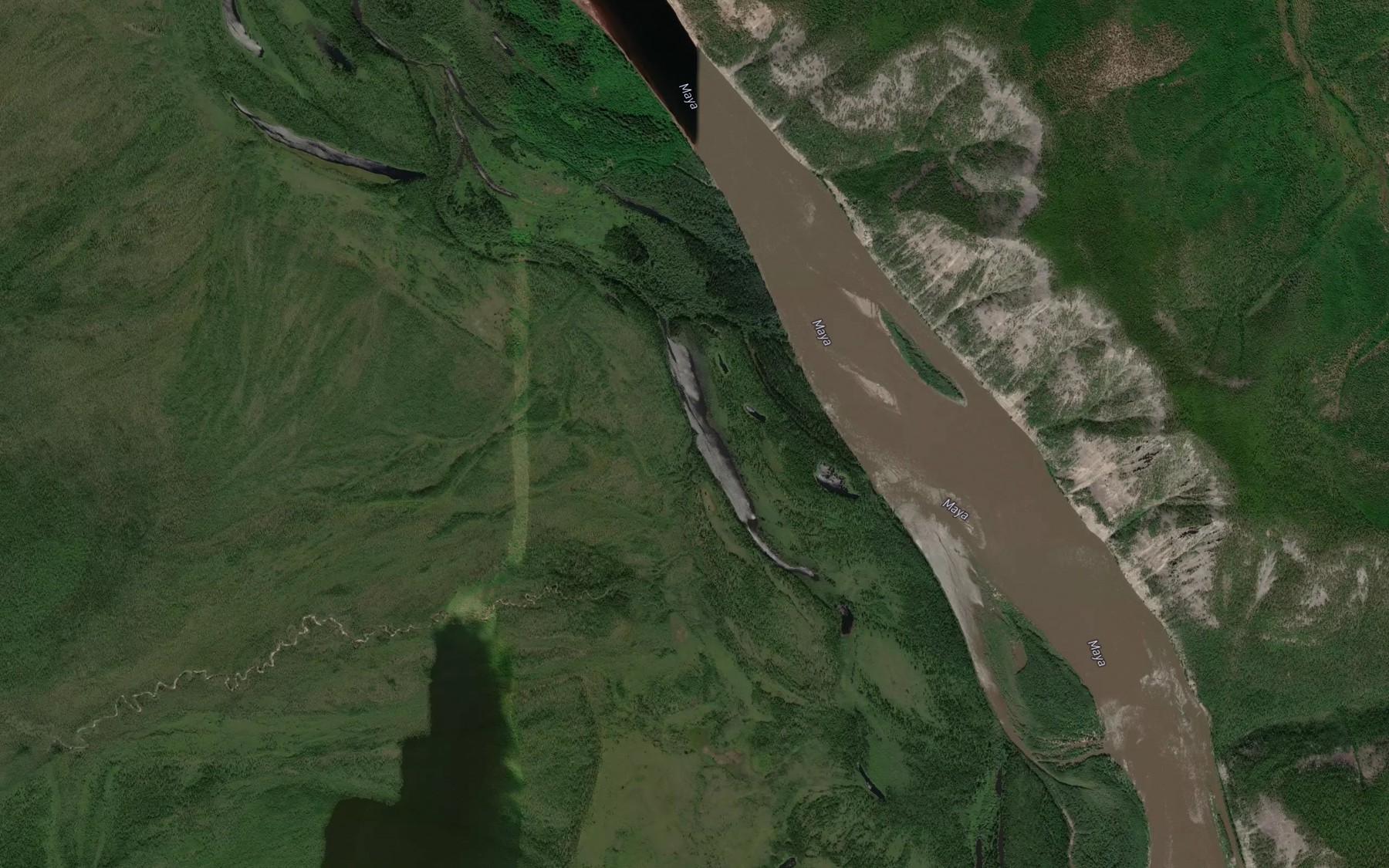 Satellite map of the Abaka