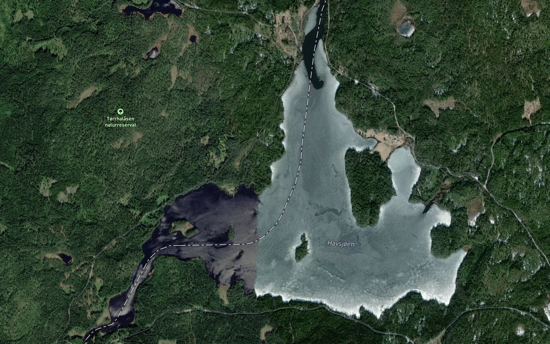 Satellite map of the Havsjoen