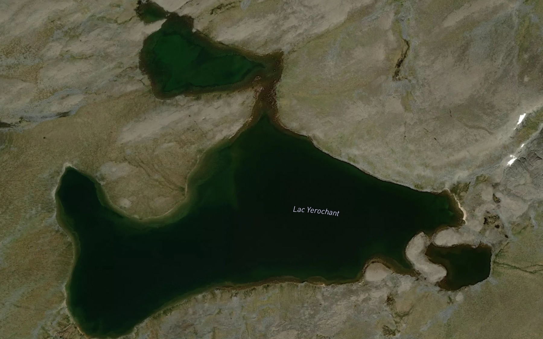 Satellite map of the Lac Yerochant