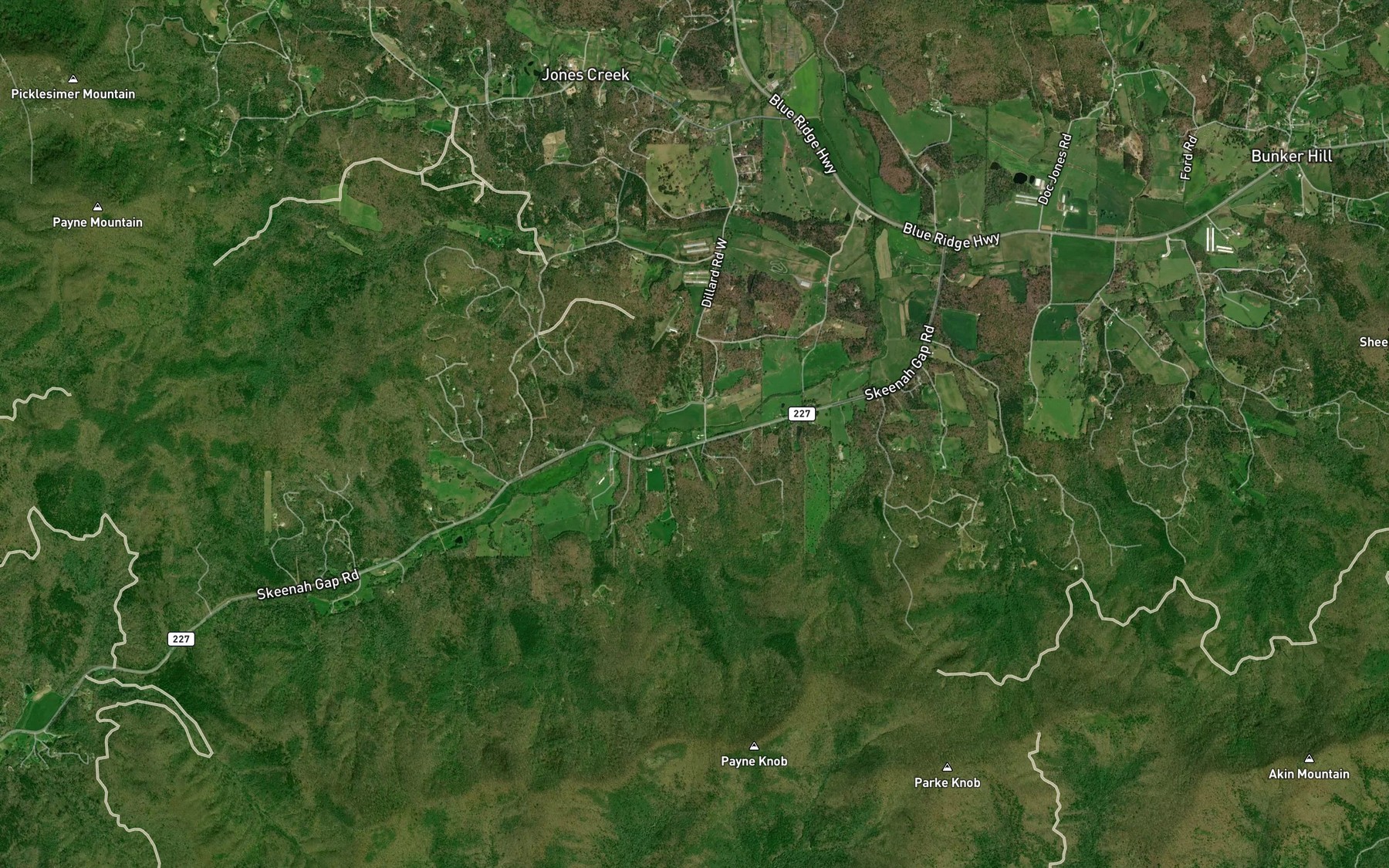 Satellite map of the Totherow Branch