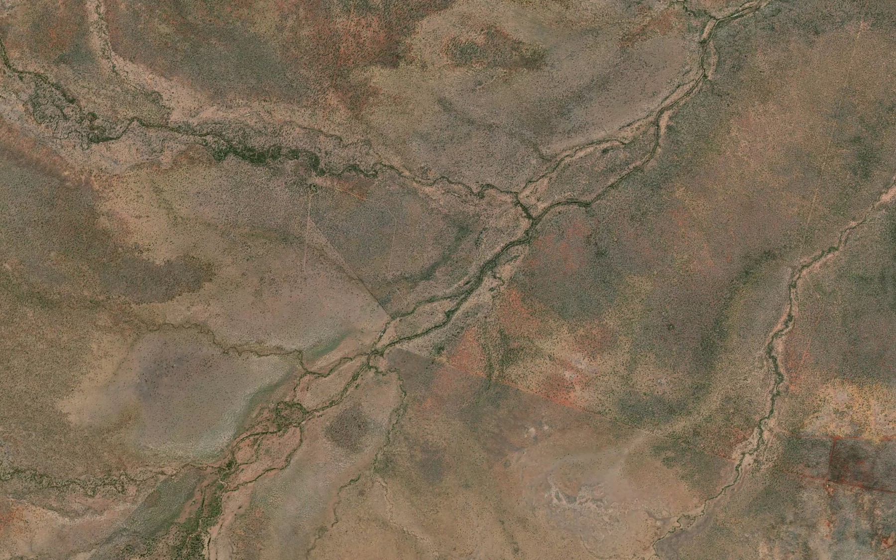 Satellite map of the Cow Creek