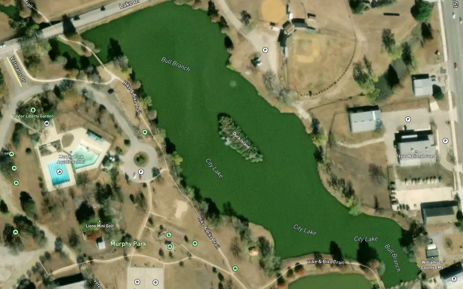 Satellite map of the City Lake