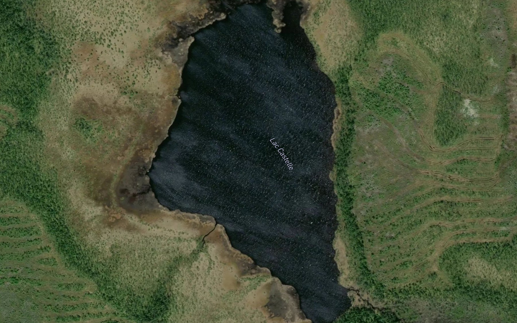 Satellite map of the Lac Castelle