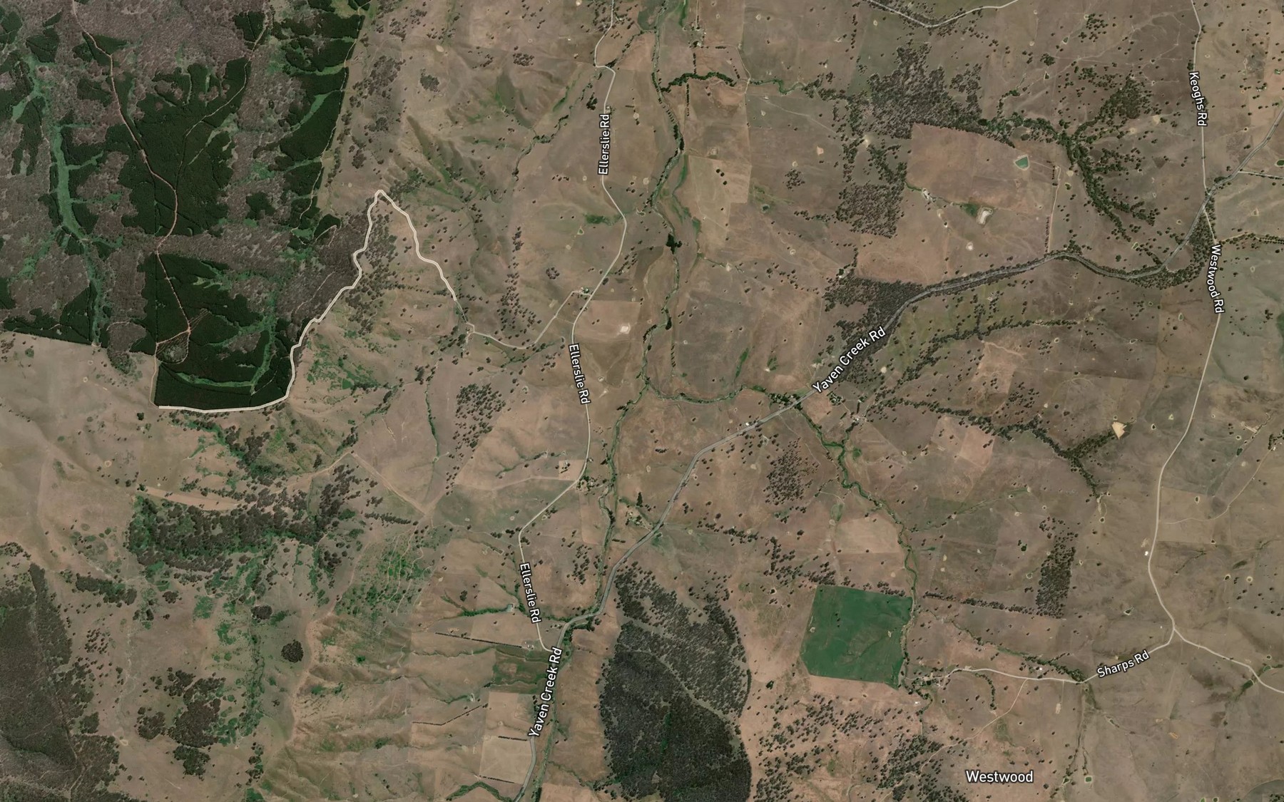 Satellite map of the Darlows Creek