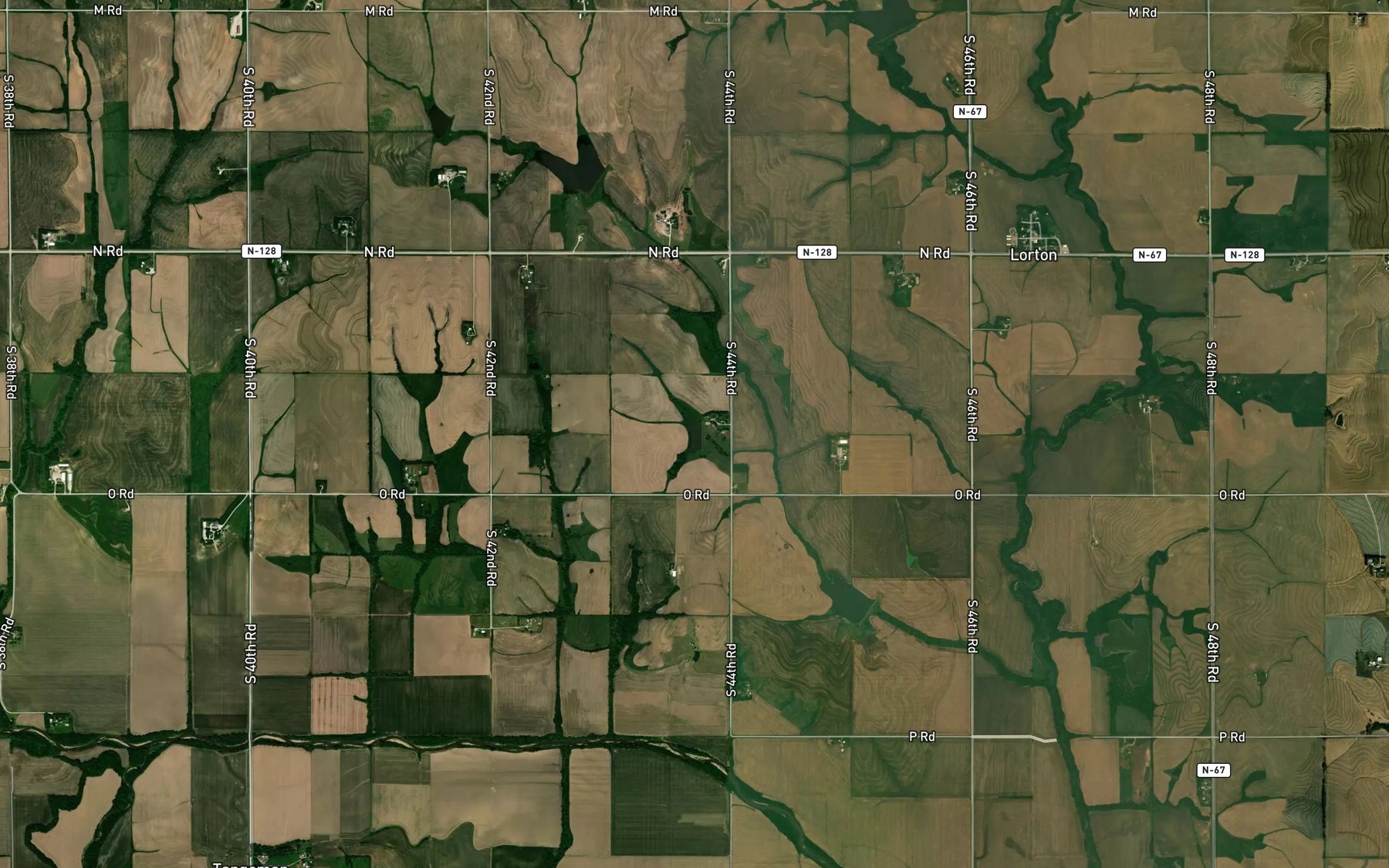 Satellite map of the Wilson Creek Reservoir 3-2