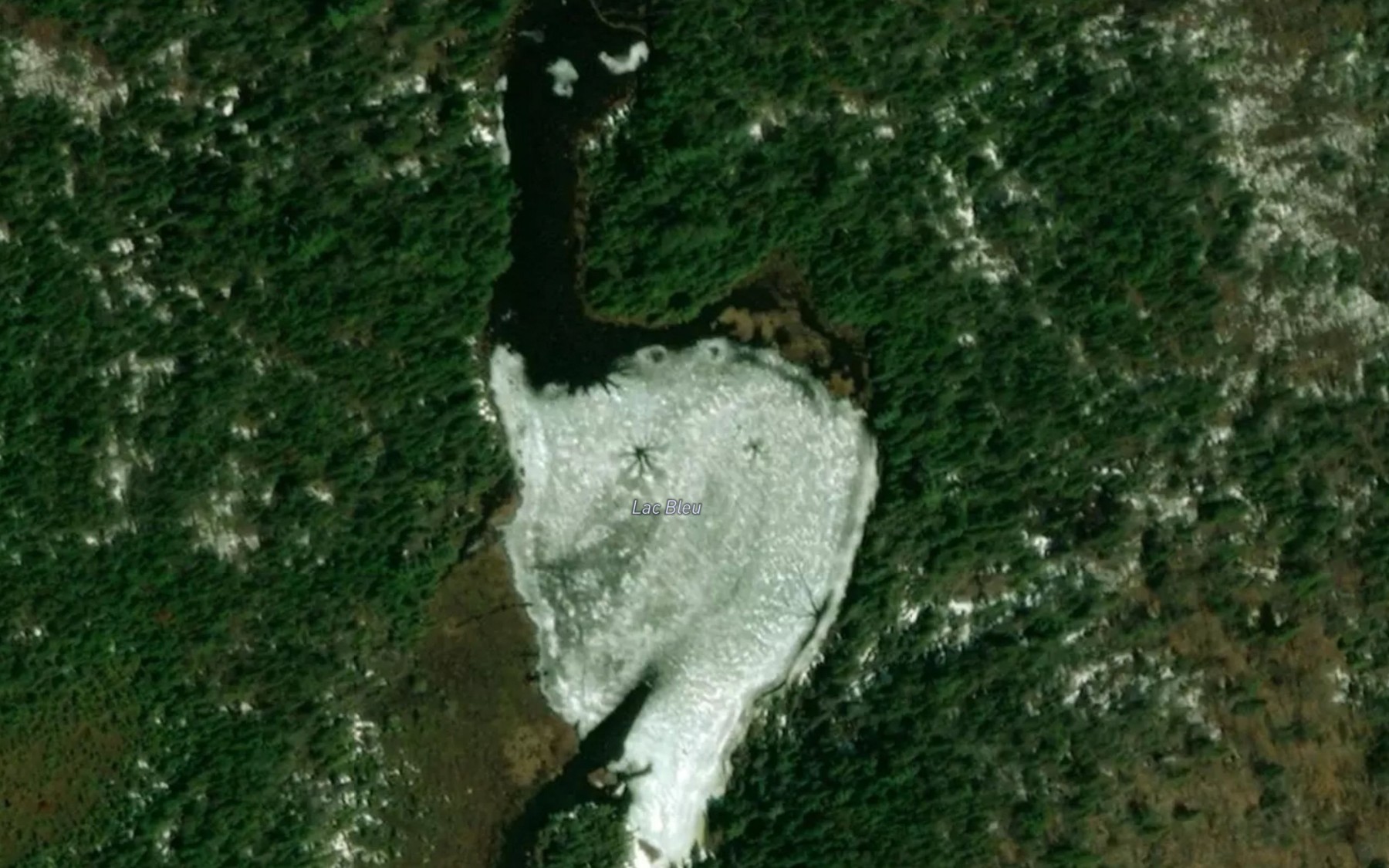 Satellite map of the Lac Bleu