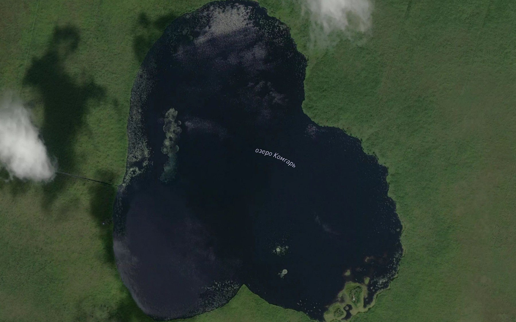 Satellite map of the Ozero Komgar'