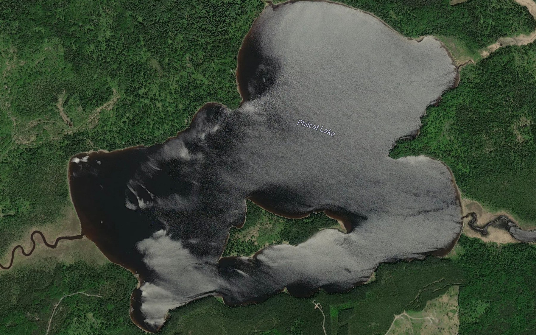 Satellite map of the Philcot Lake