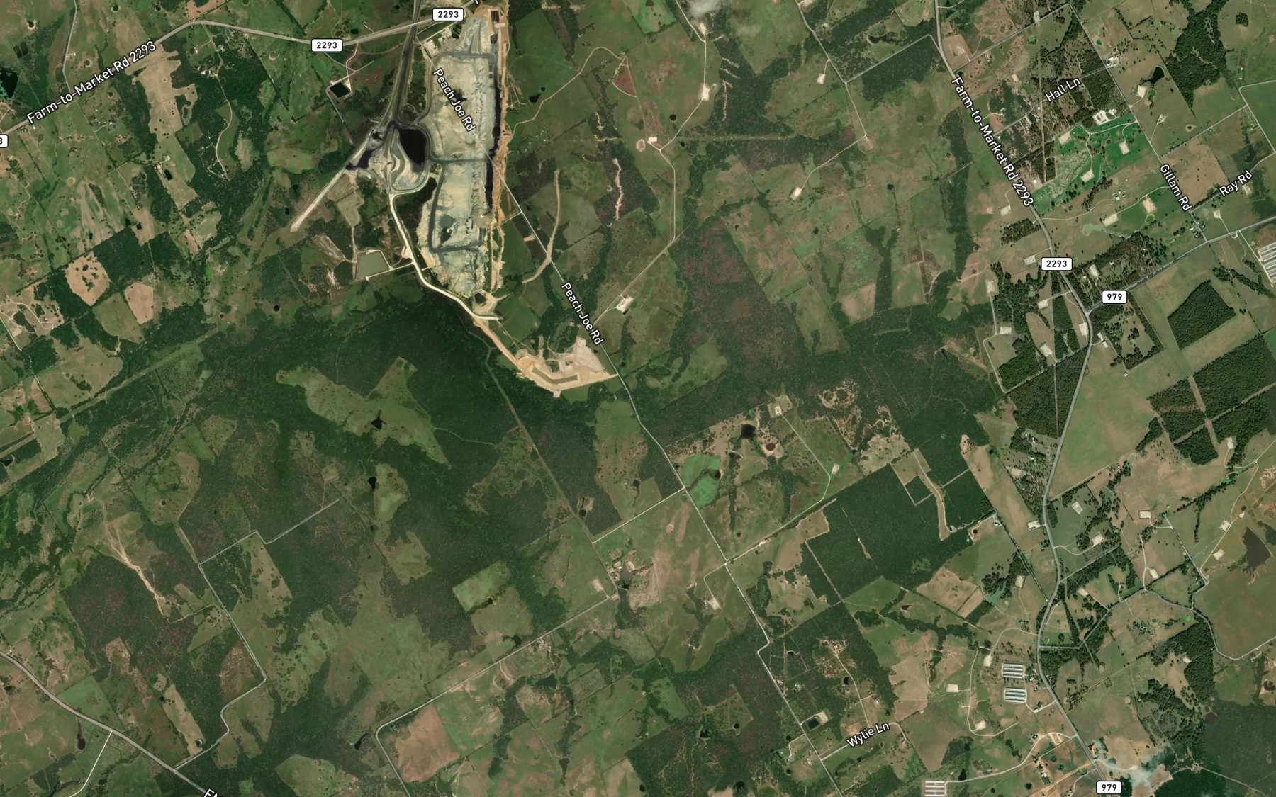 Satellite map of the Mill Creek