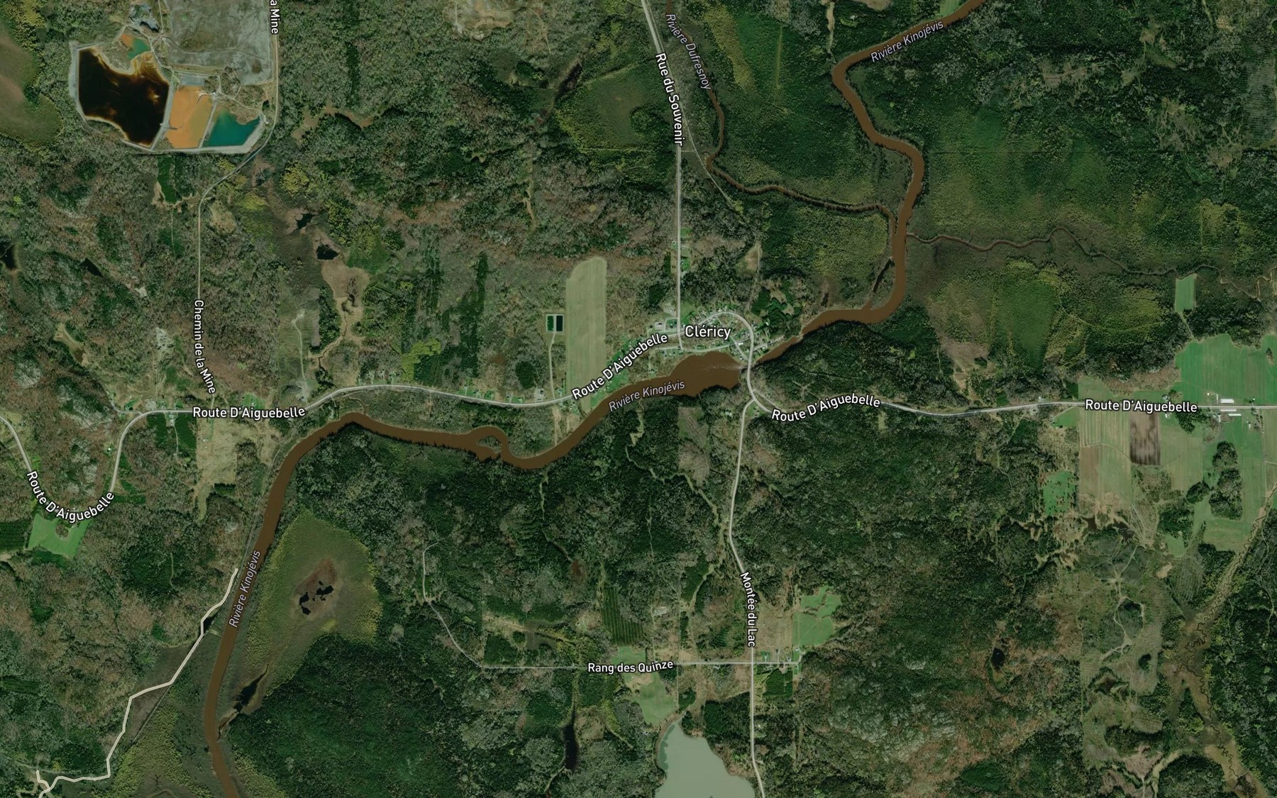 Satellite map of the Crique a Popote
