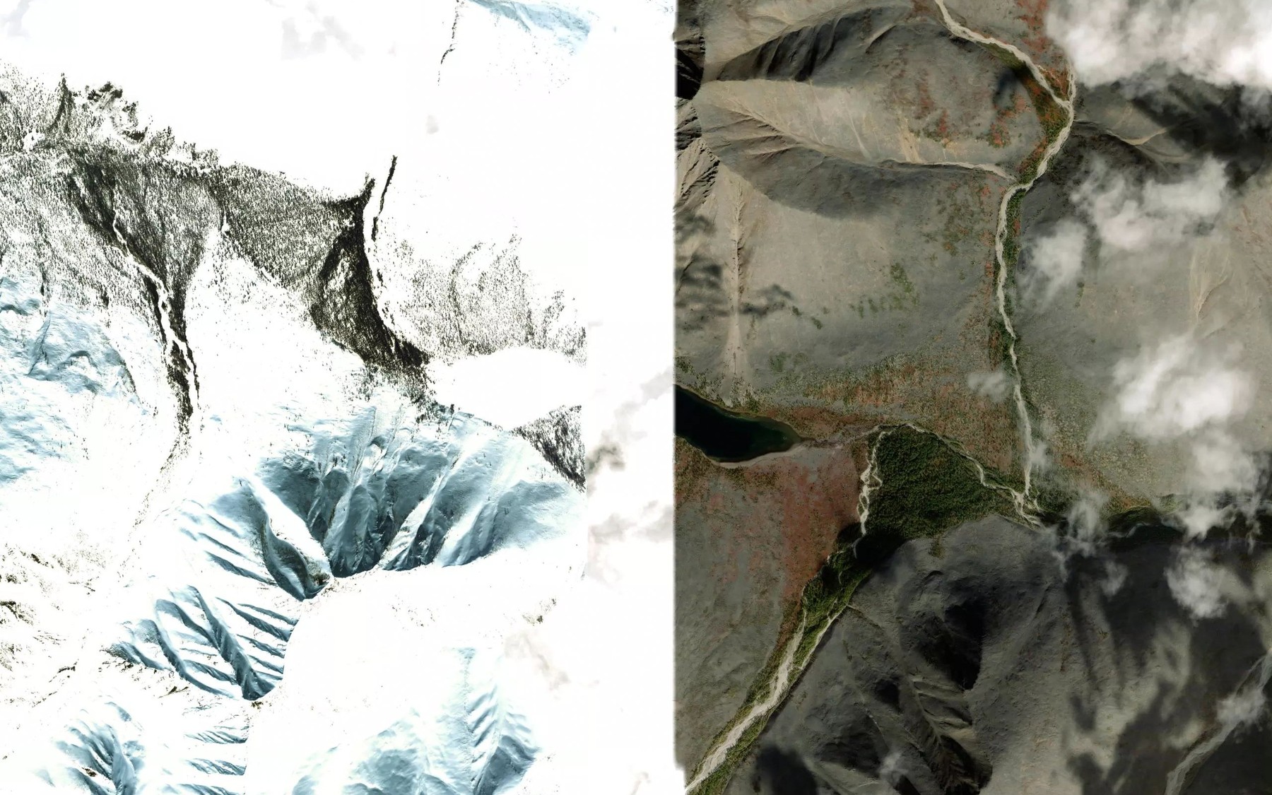 Satellite map of the Ozero Detan'zha