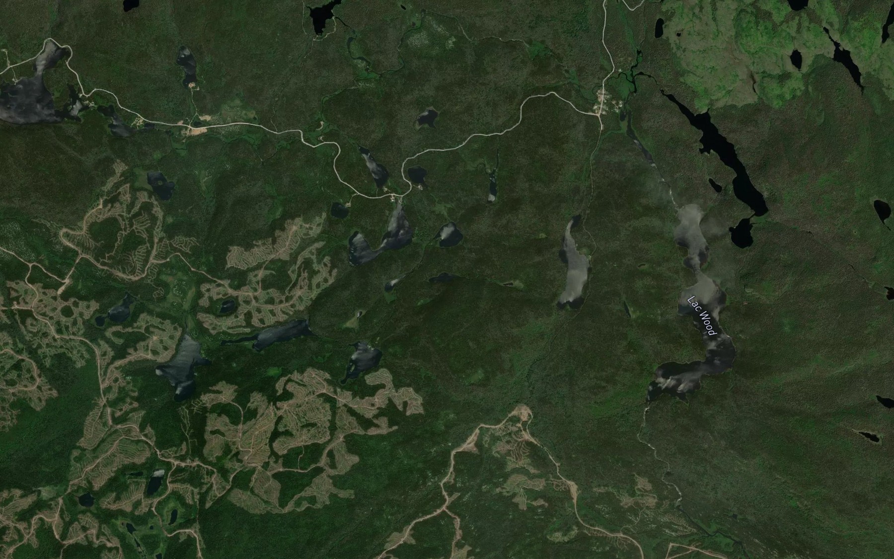 Satellite map of the Lac Martin