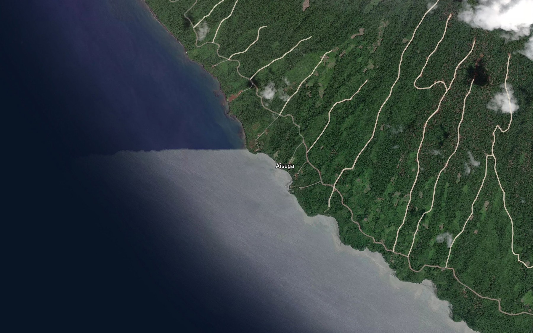 Satellite map of the Aisega Bay