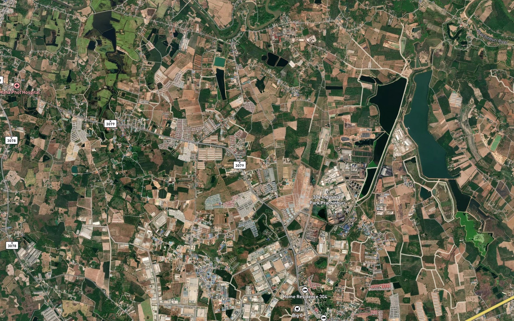 Satellite map of the Nong Pru Noi