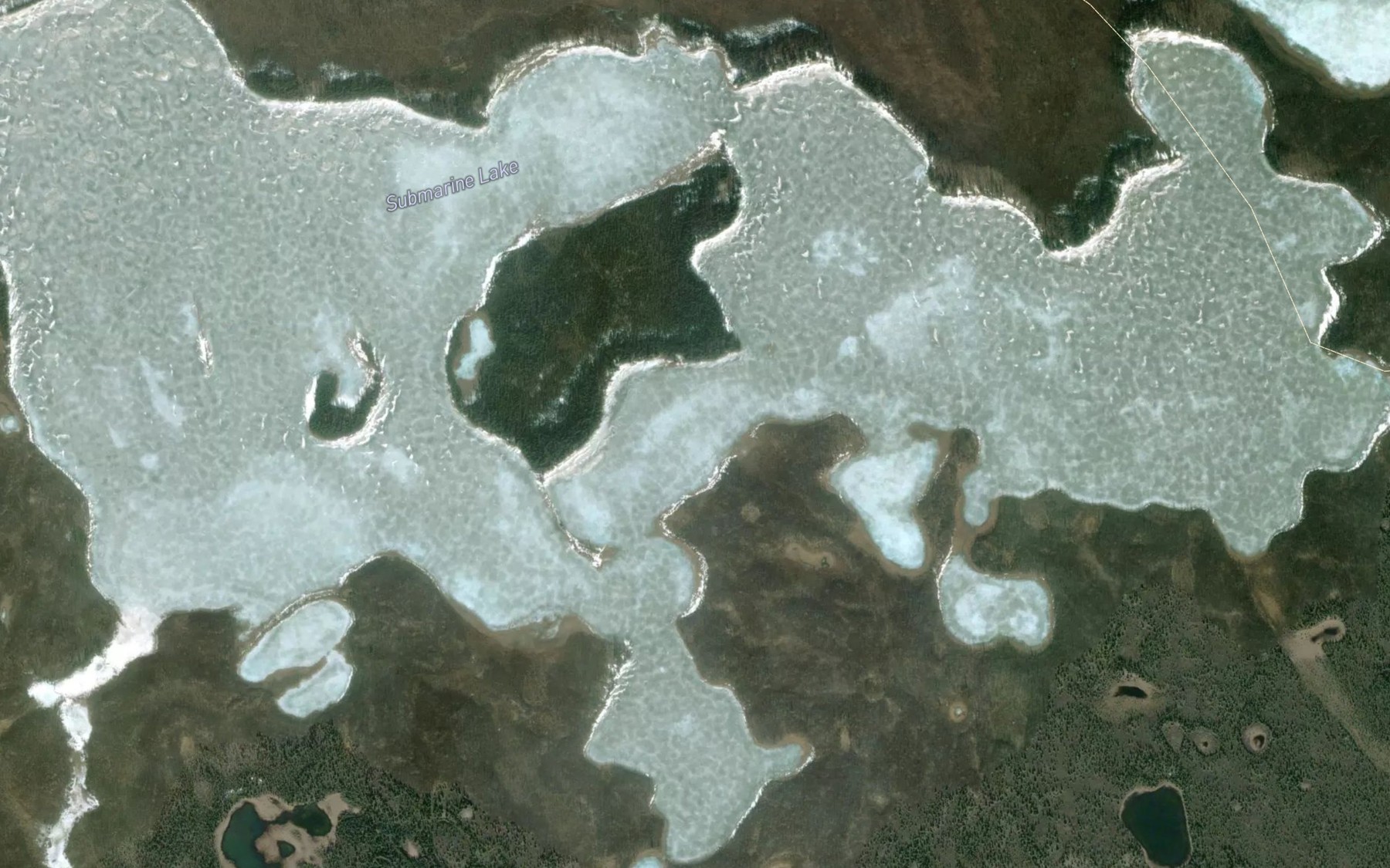 Satellite map of the Submarine Lake