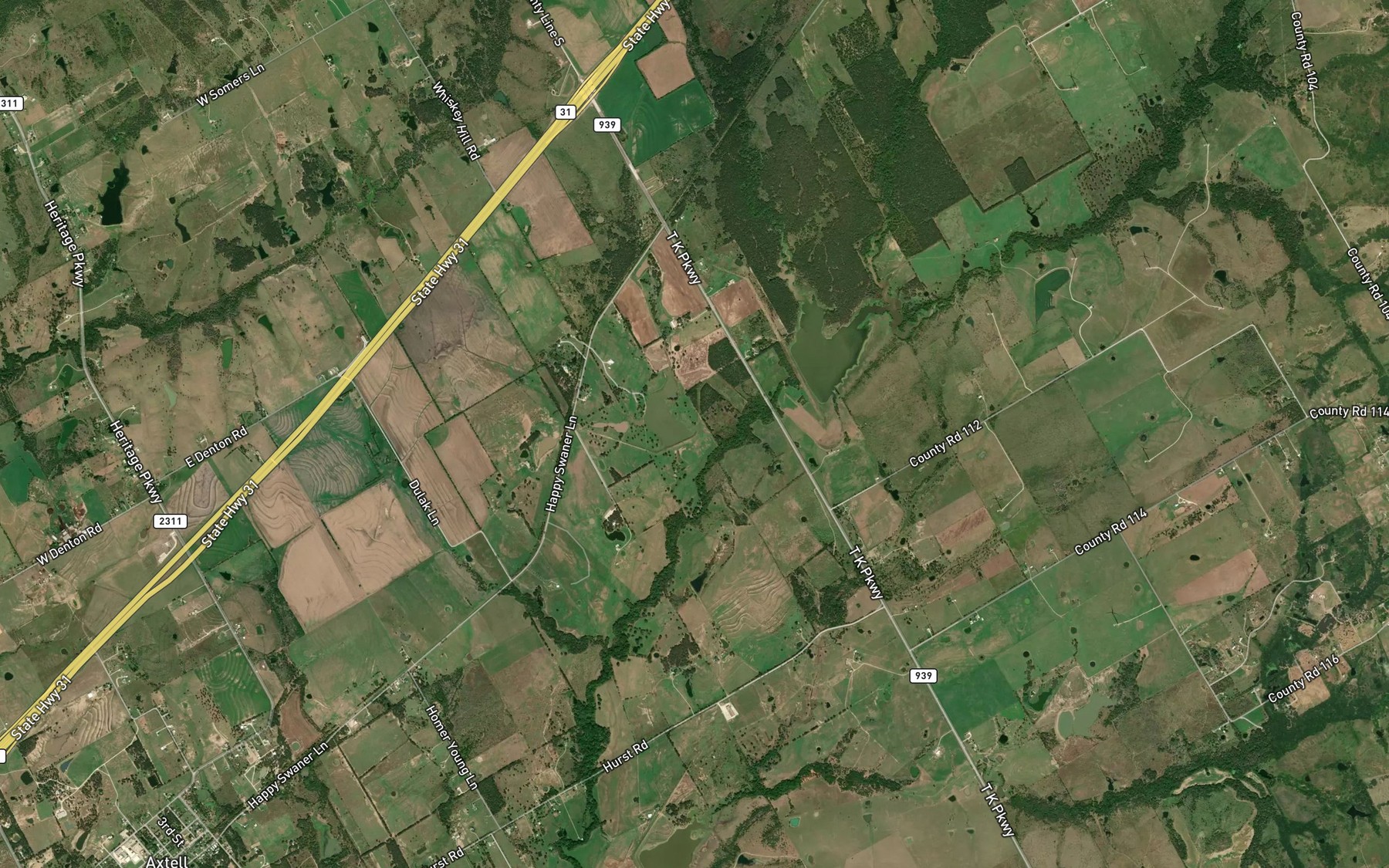 Satellite map of the Soil Conservation Service Site 20 Reservoir