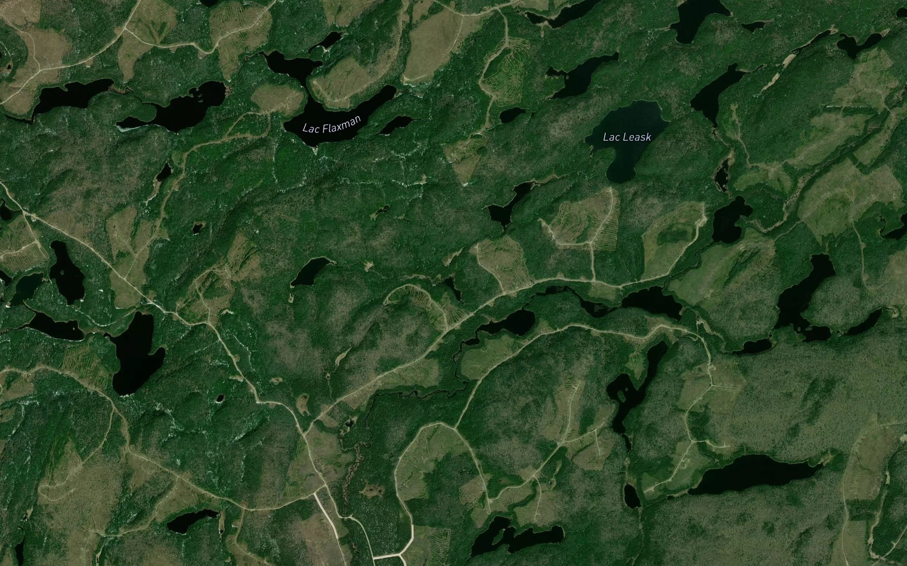 Satellite map of the Lac Kroyer