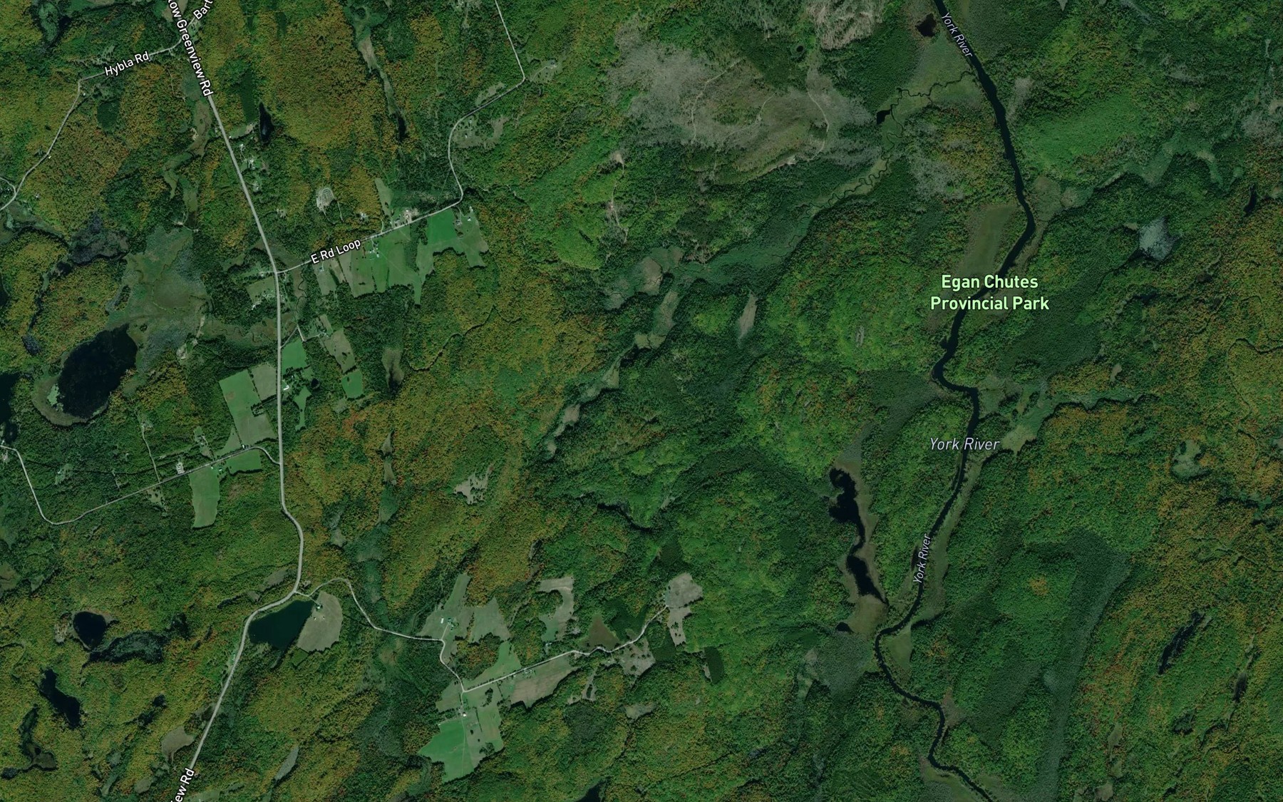 Satellite map of the Quirk Creek