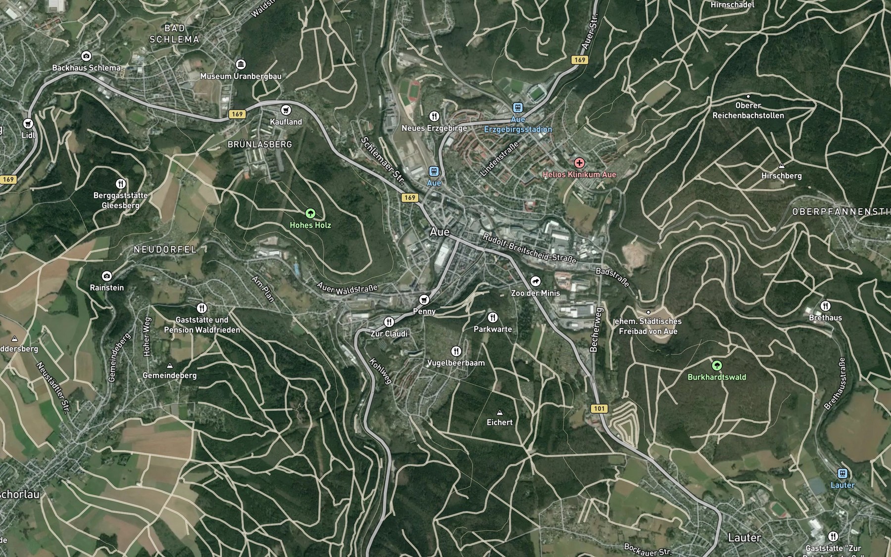 Satellite map of the Schwarzwasser