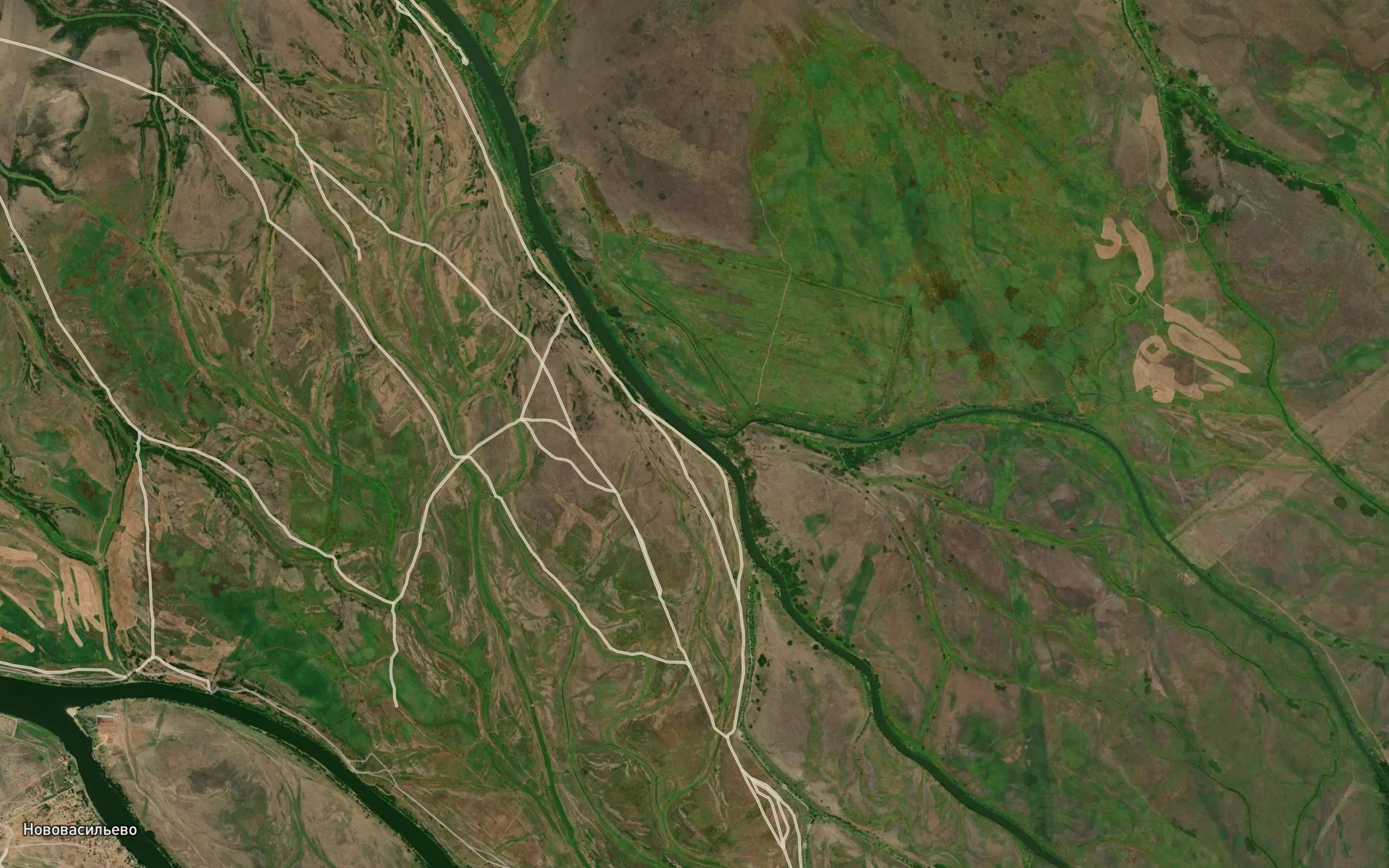Satellite map of the Lebyazh'ya