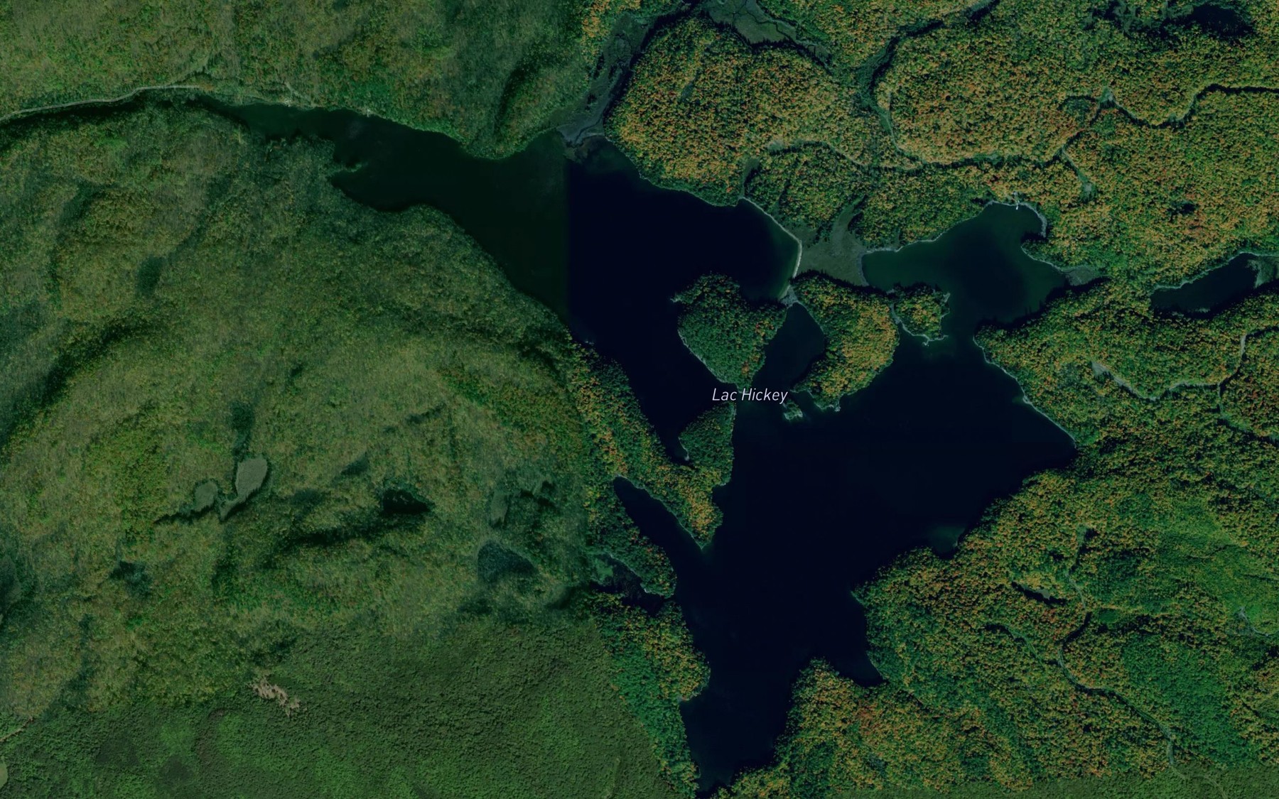 Satellite map of the Lac Hickey