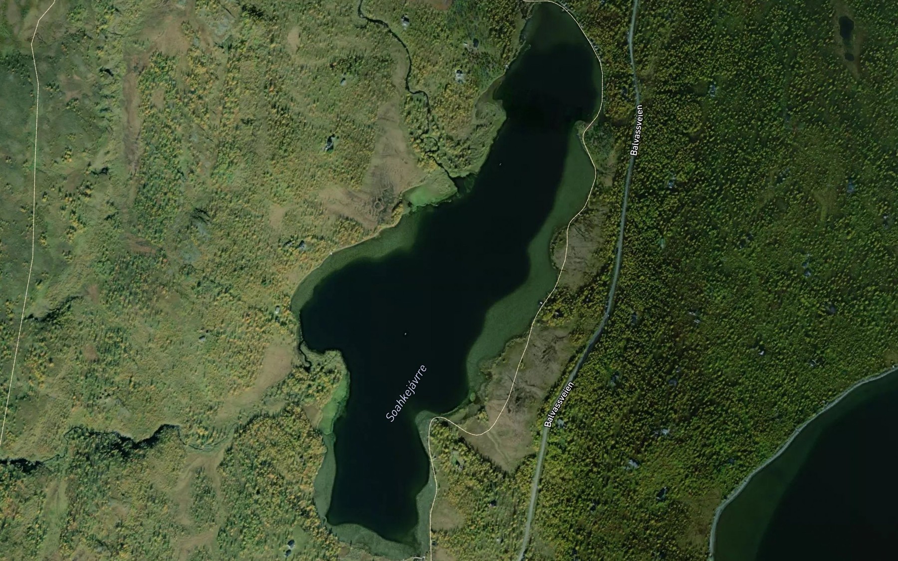 Satellite map of the Soahkejavri