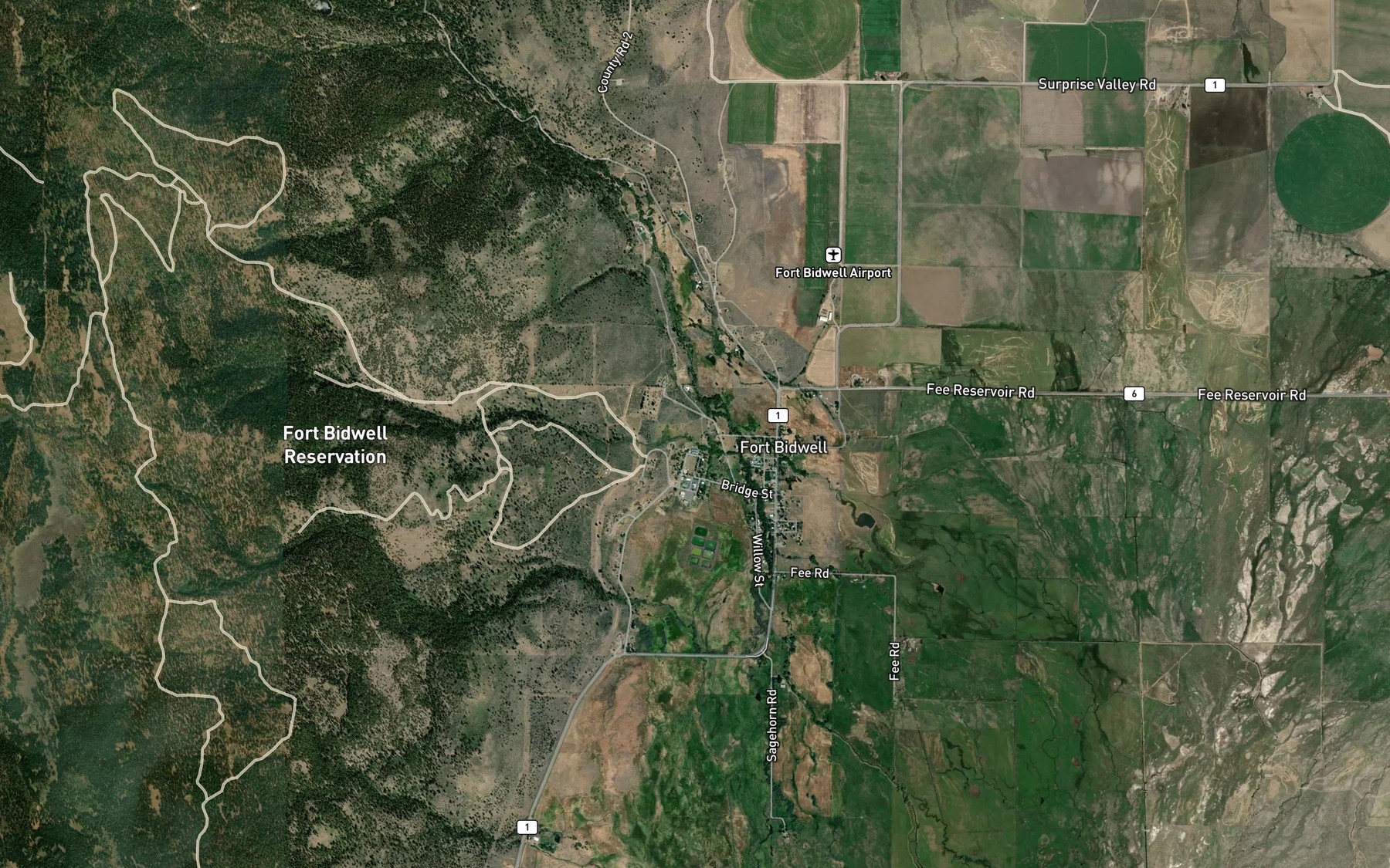 Satellite map of the Hot Spring