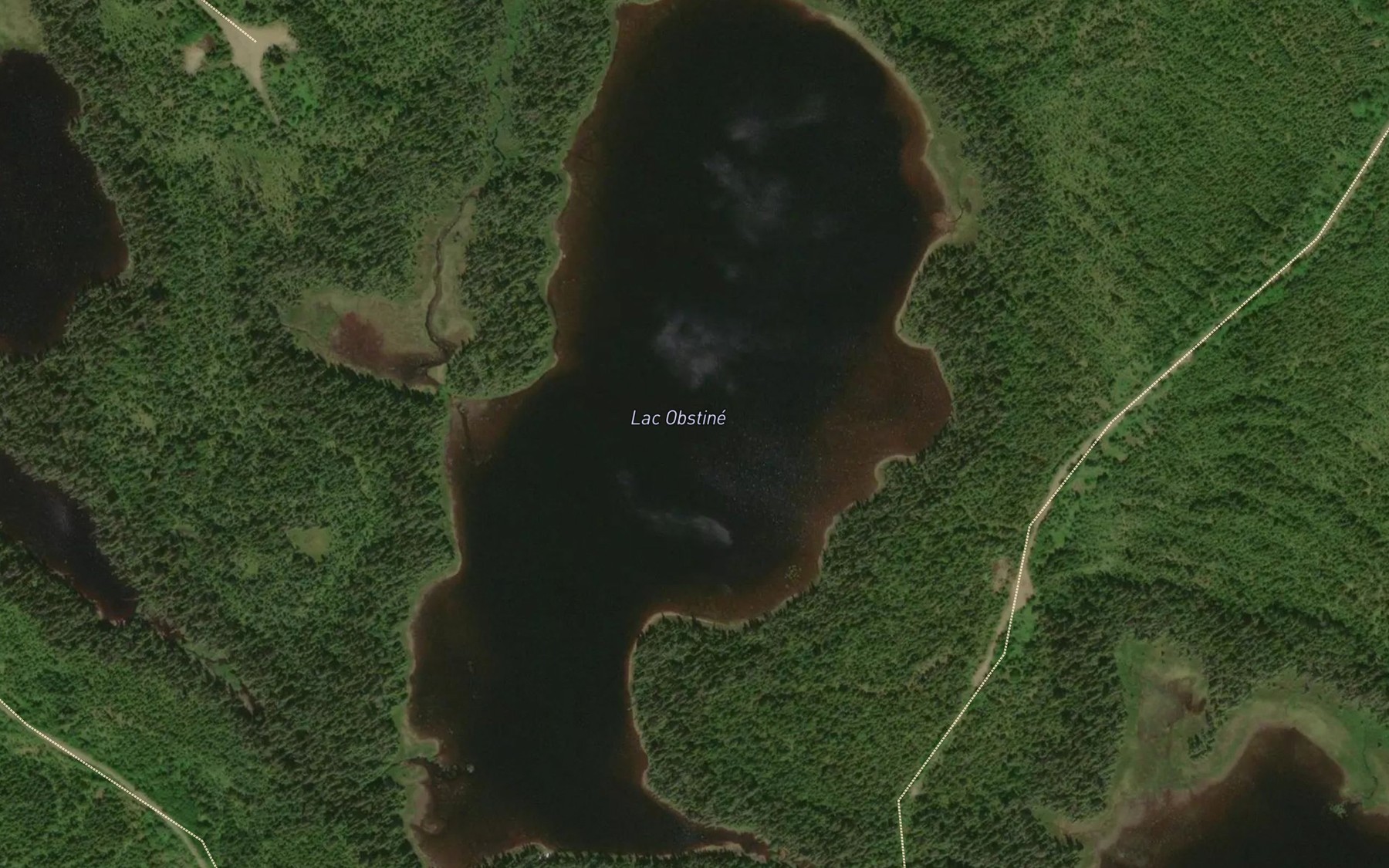 Satellite map of the Lac Obstine