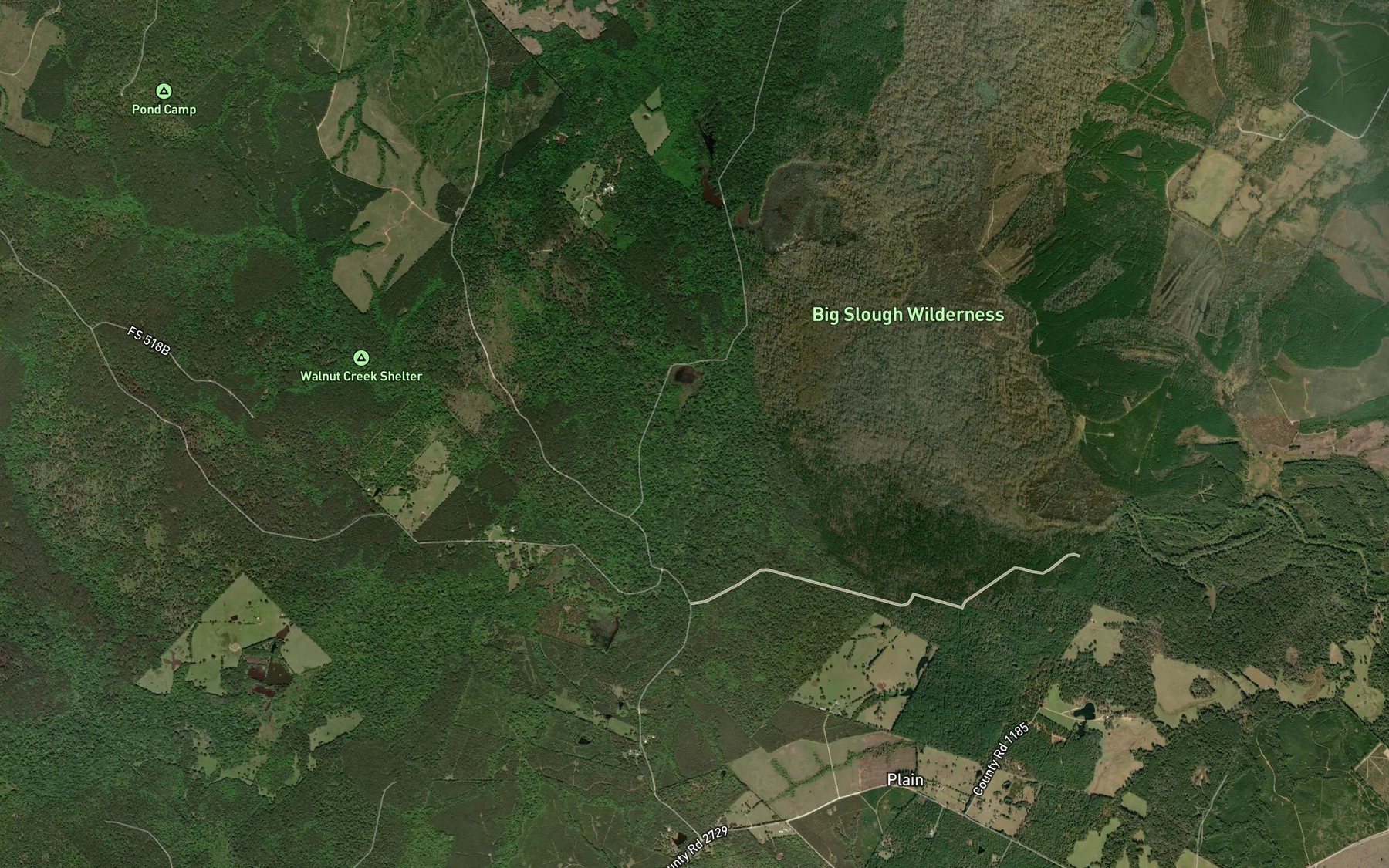 Satellite map of the Walnut Creek