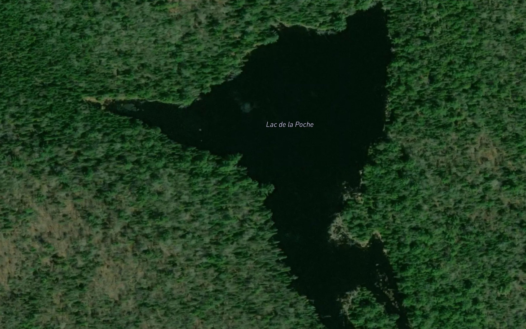 Satellite map of the Lac de la Poche