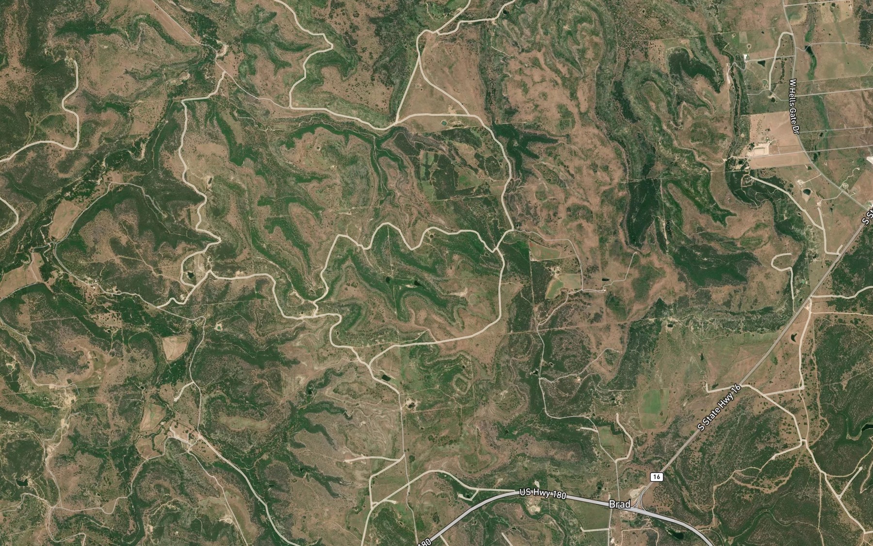 Satellite map of the Taylor Hollow