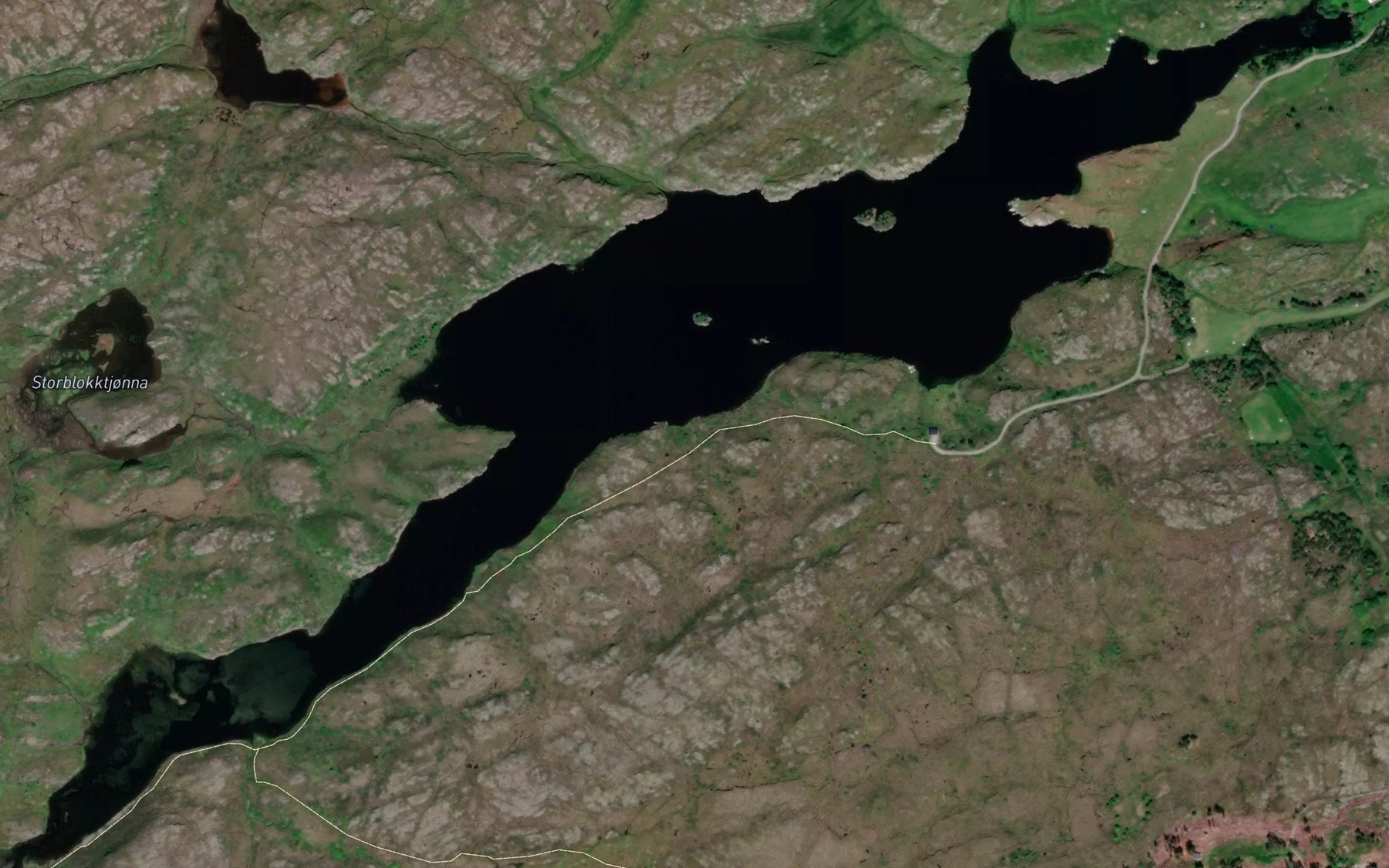 Satellite map of the Ervikvatnet