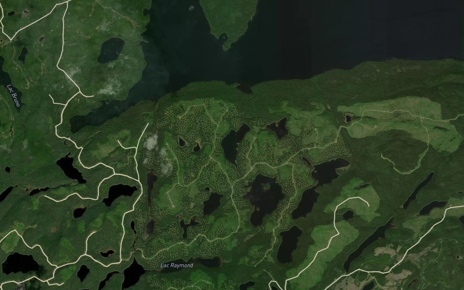 Satellite map of the Lac Edgar
