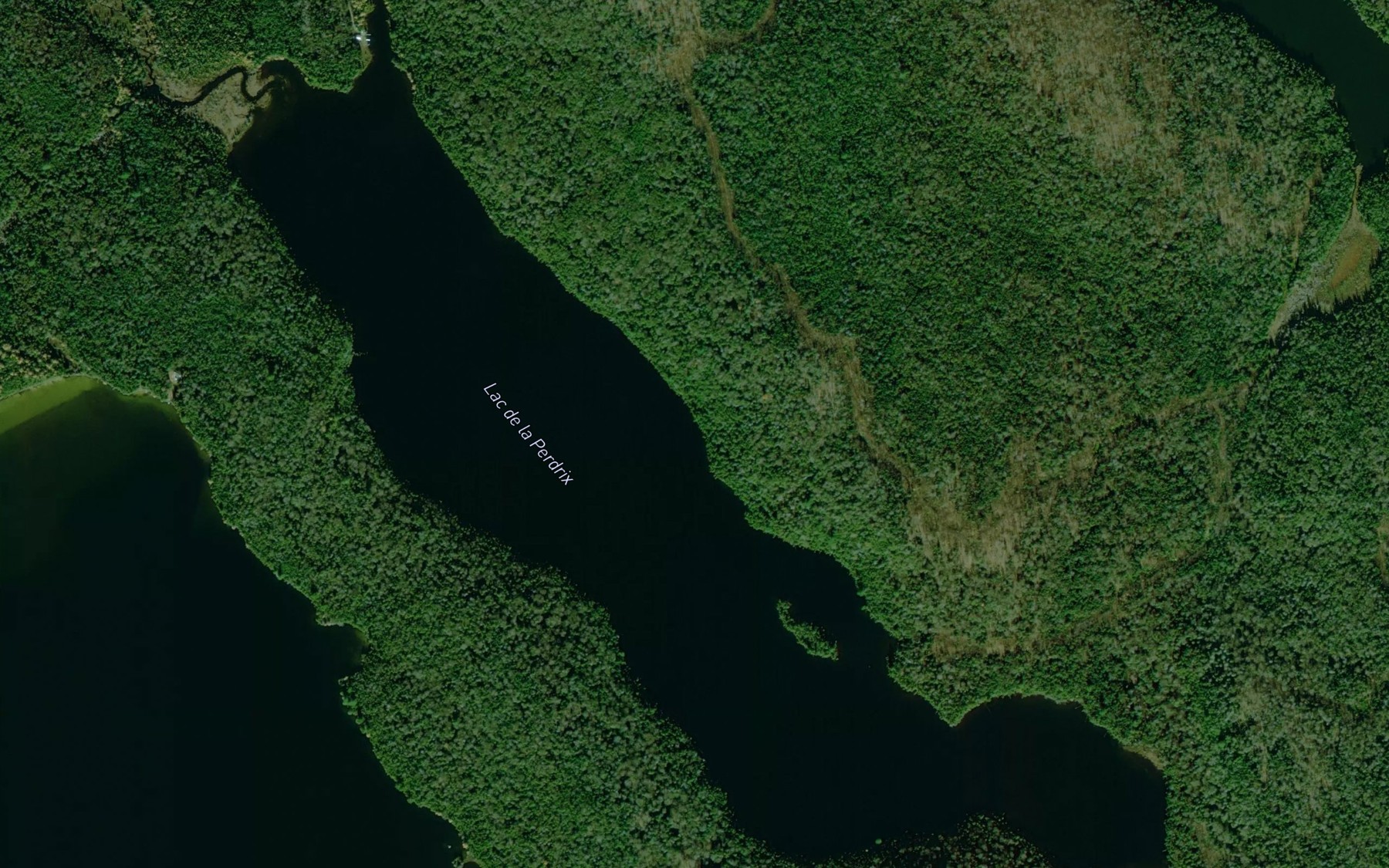 Satellite map of the Lac de la Perdrix