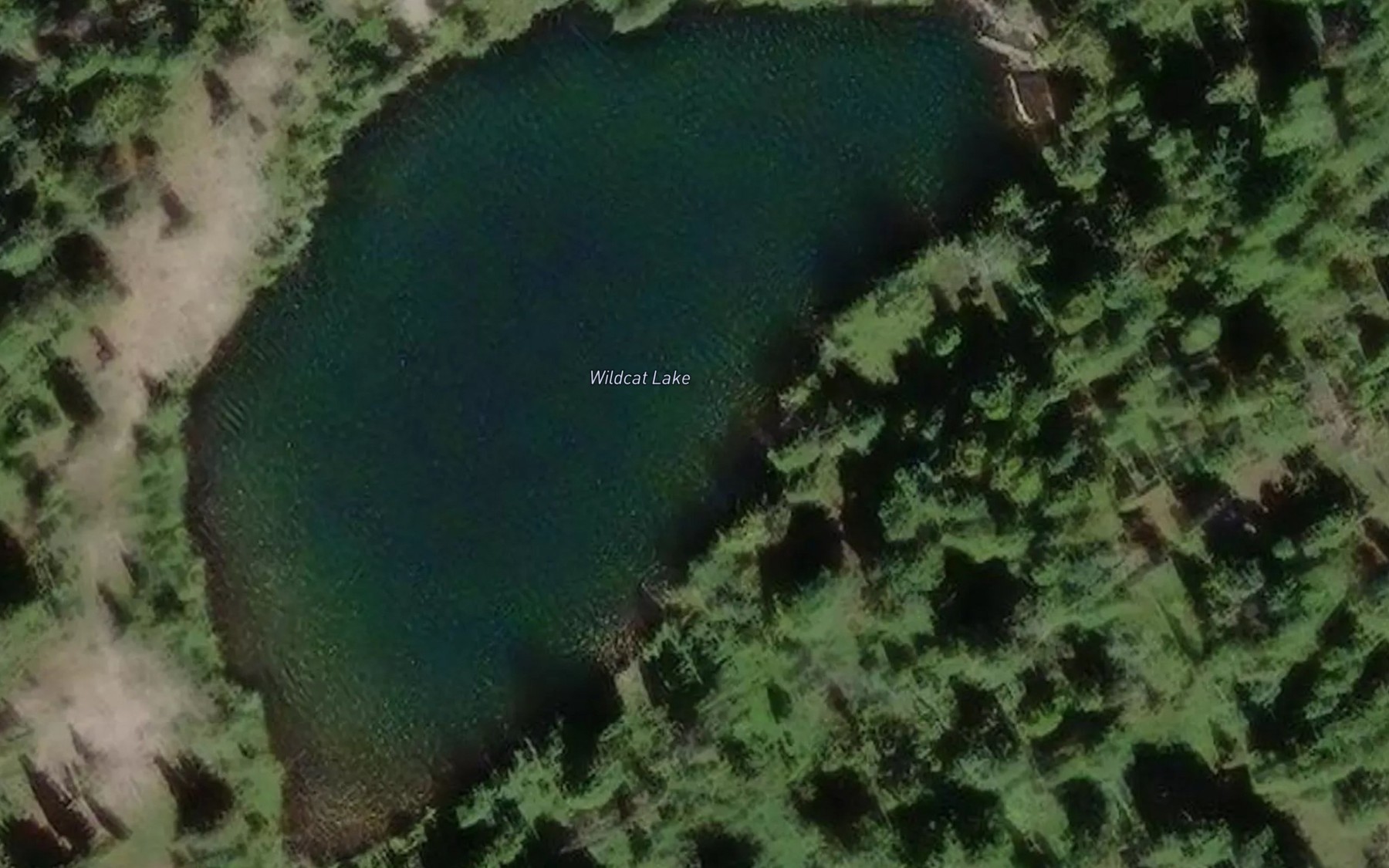 Satellite map of the Wildcat Lake