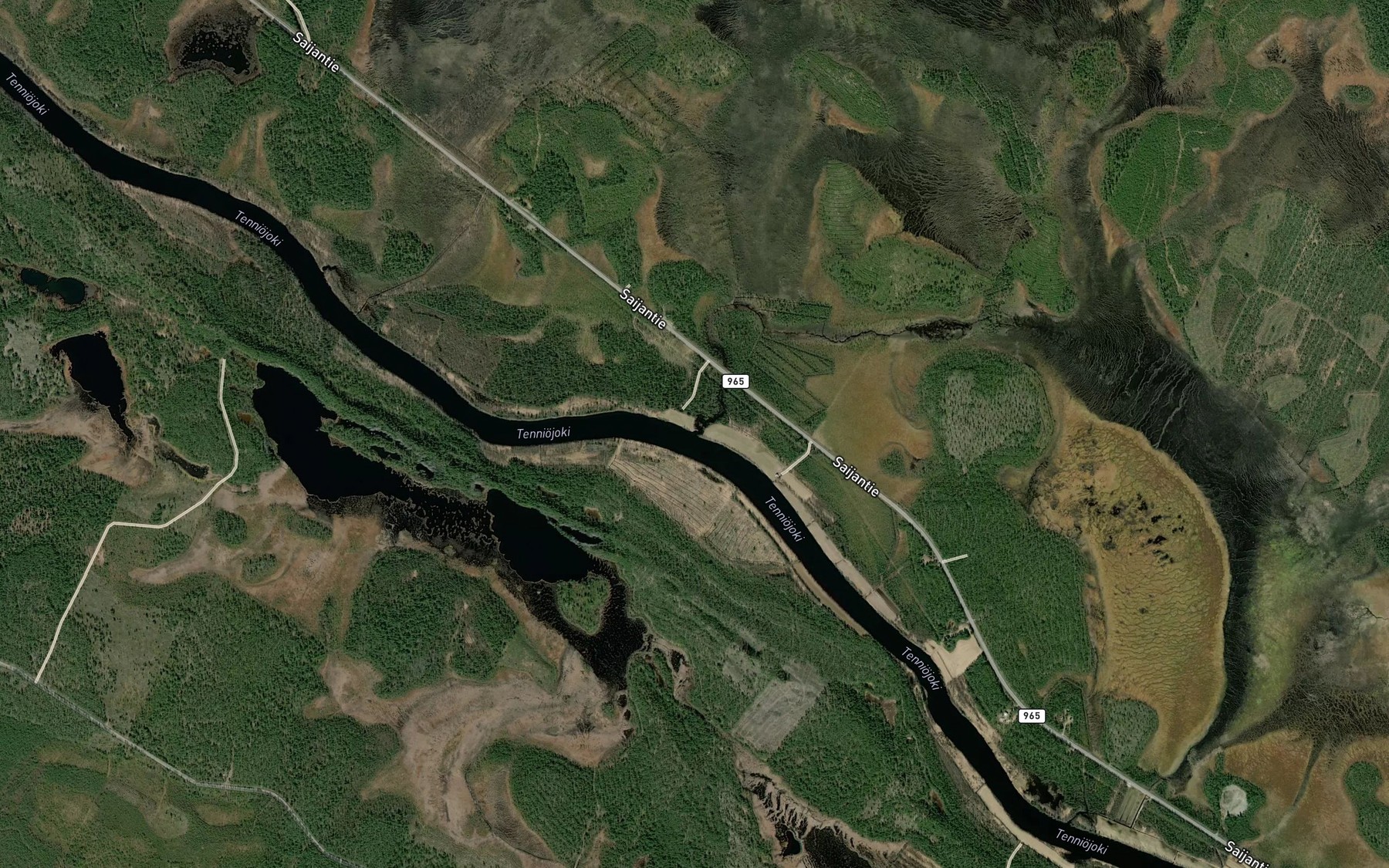Satellite map of the Karkaoja