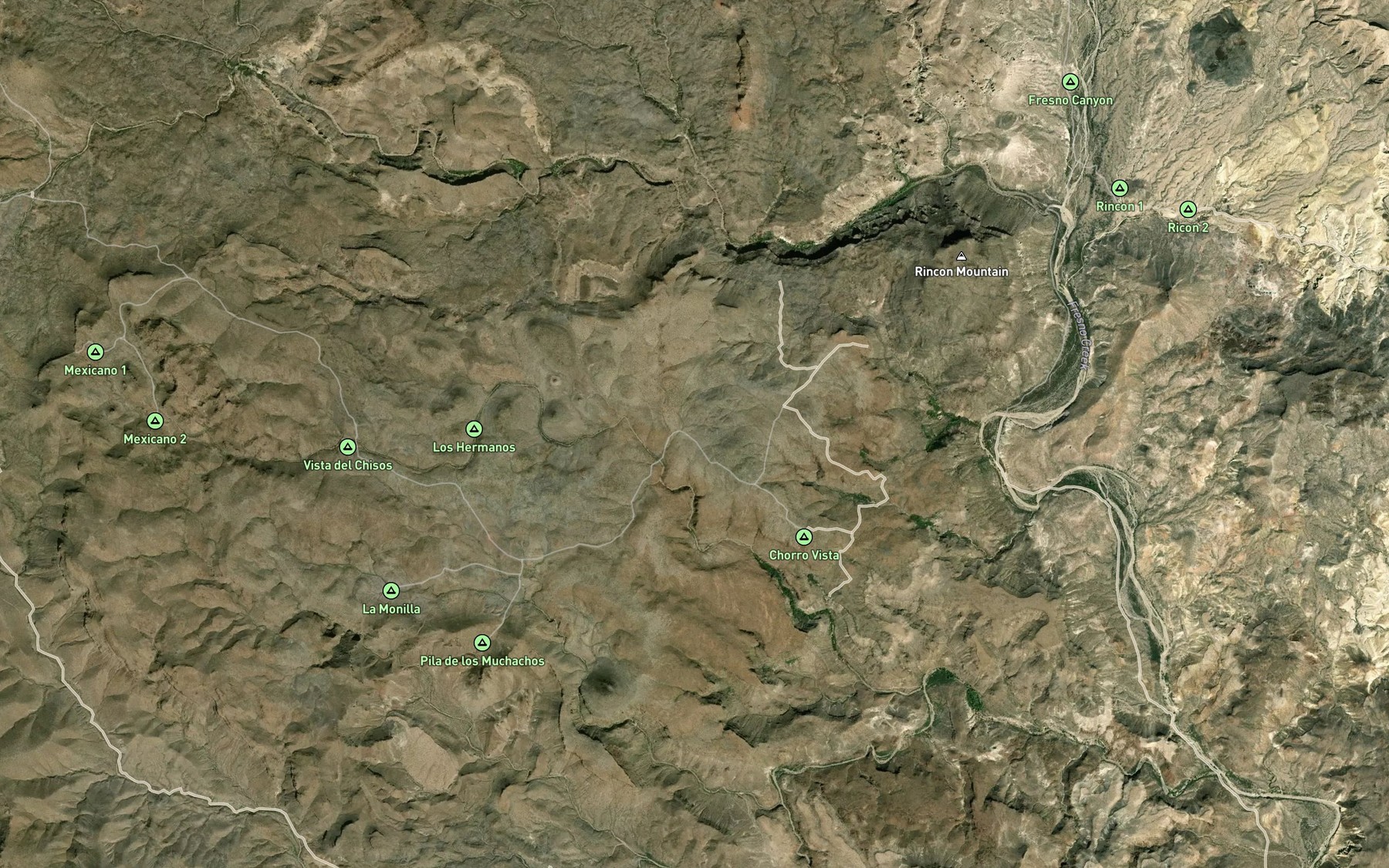 Satellite map of the Smith Springs
