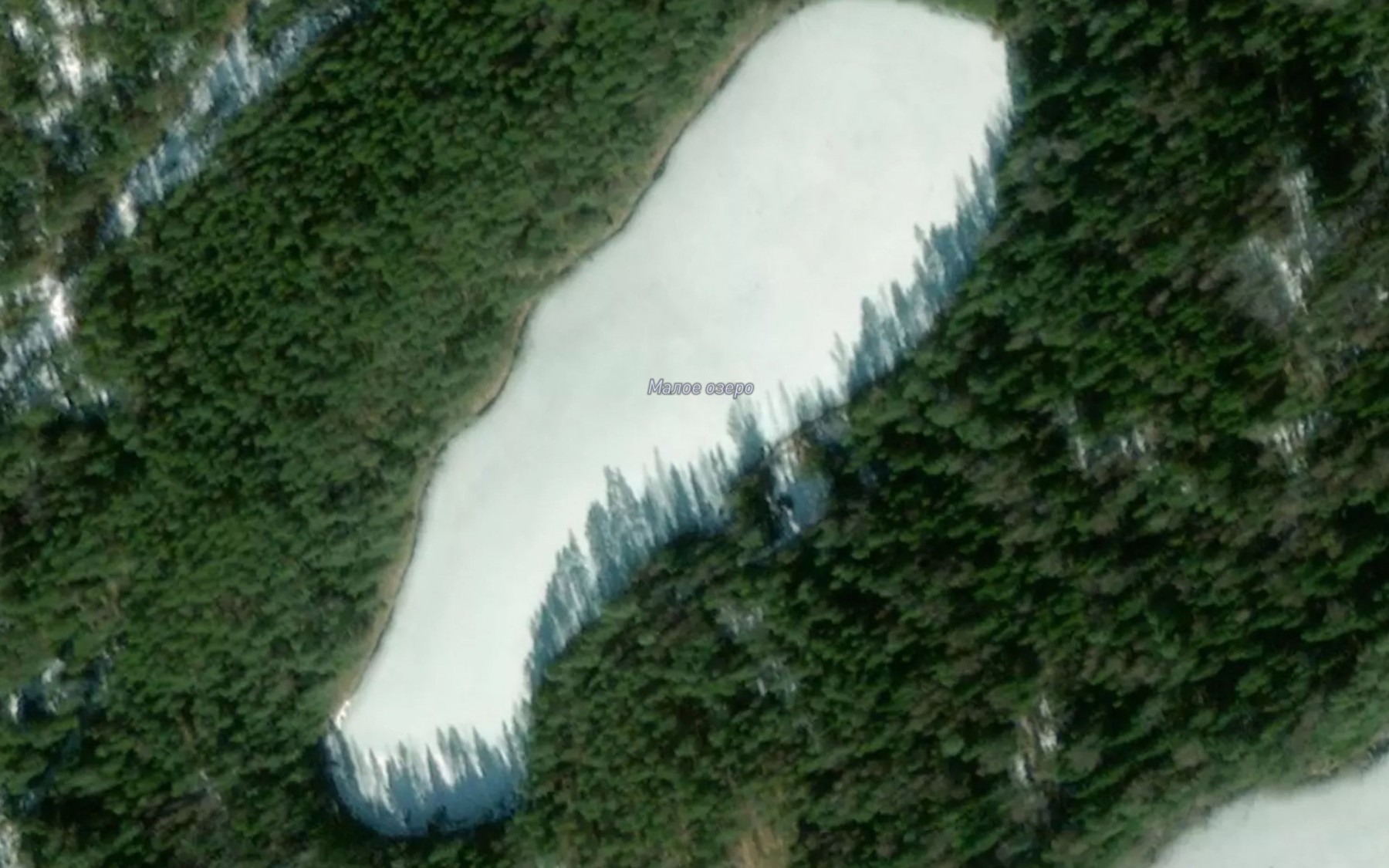 Satellite map of the Ozero Maloye