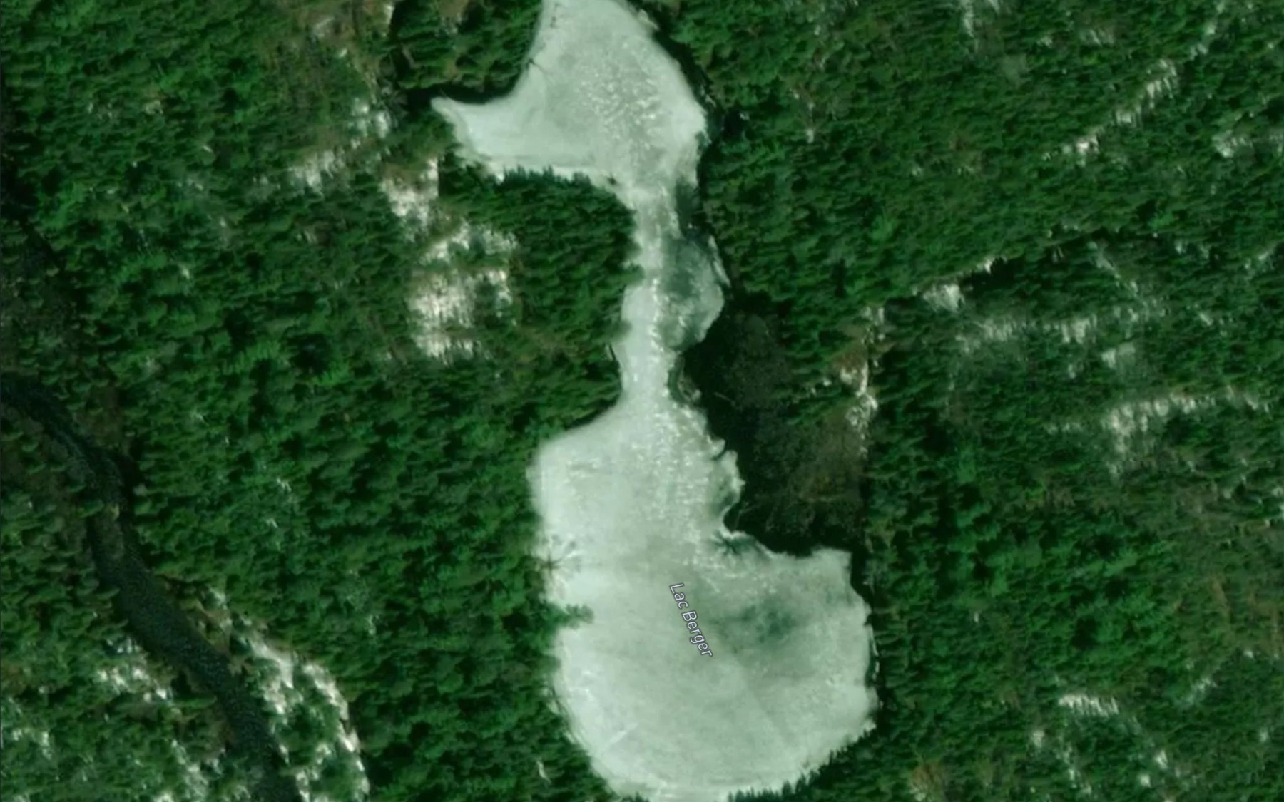 Satellite map of the Lac Berger