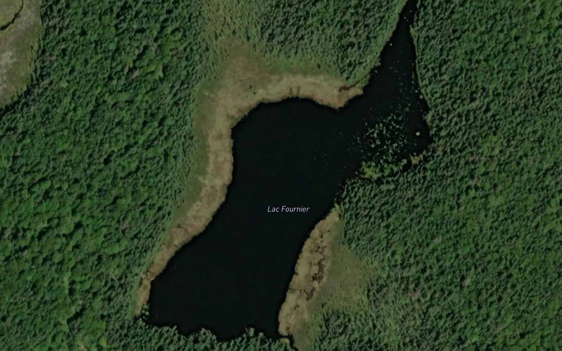 Satellite map of the Lac Fournier