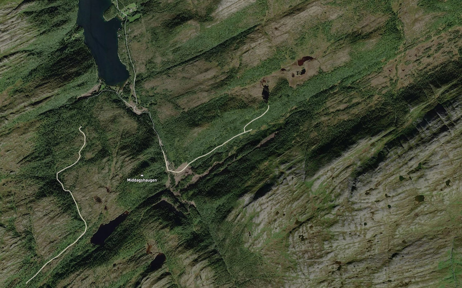Satellite map of the Steinsdalselva