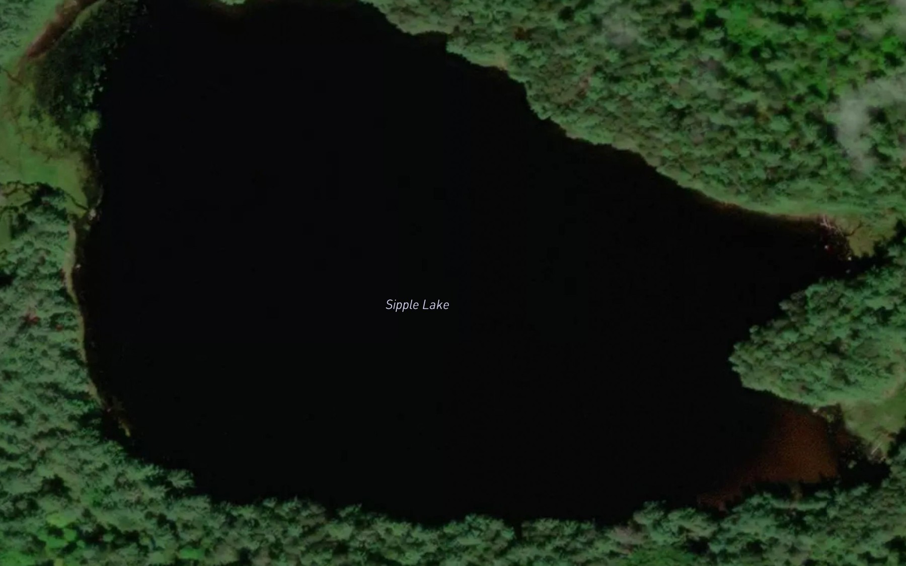 Satellite map of the Sipple Lake