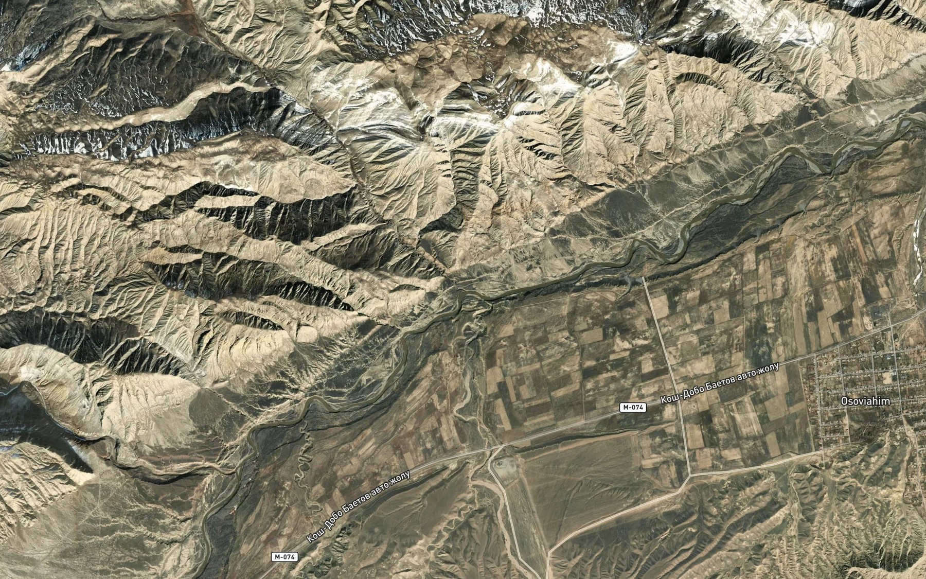 Satellite map of the Shor