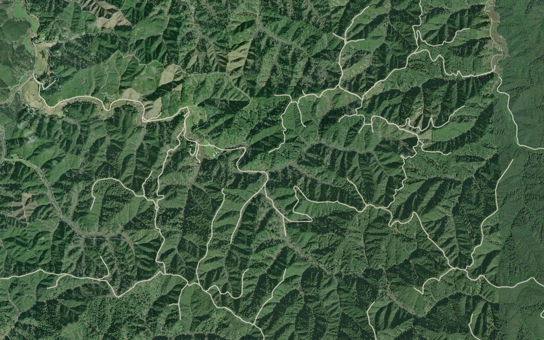 Satellite map of the Miller Creek