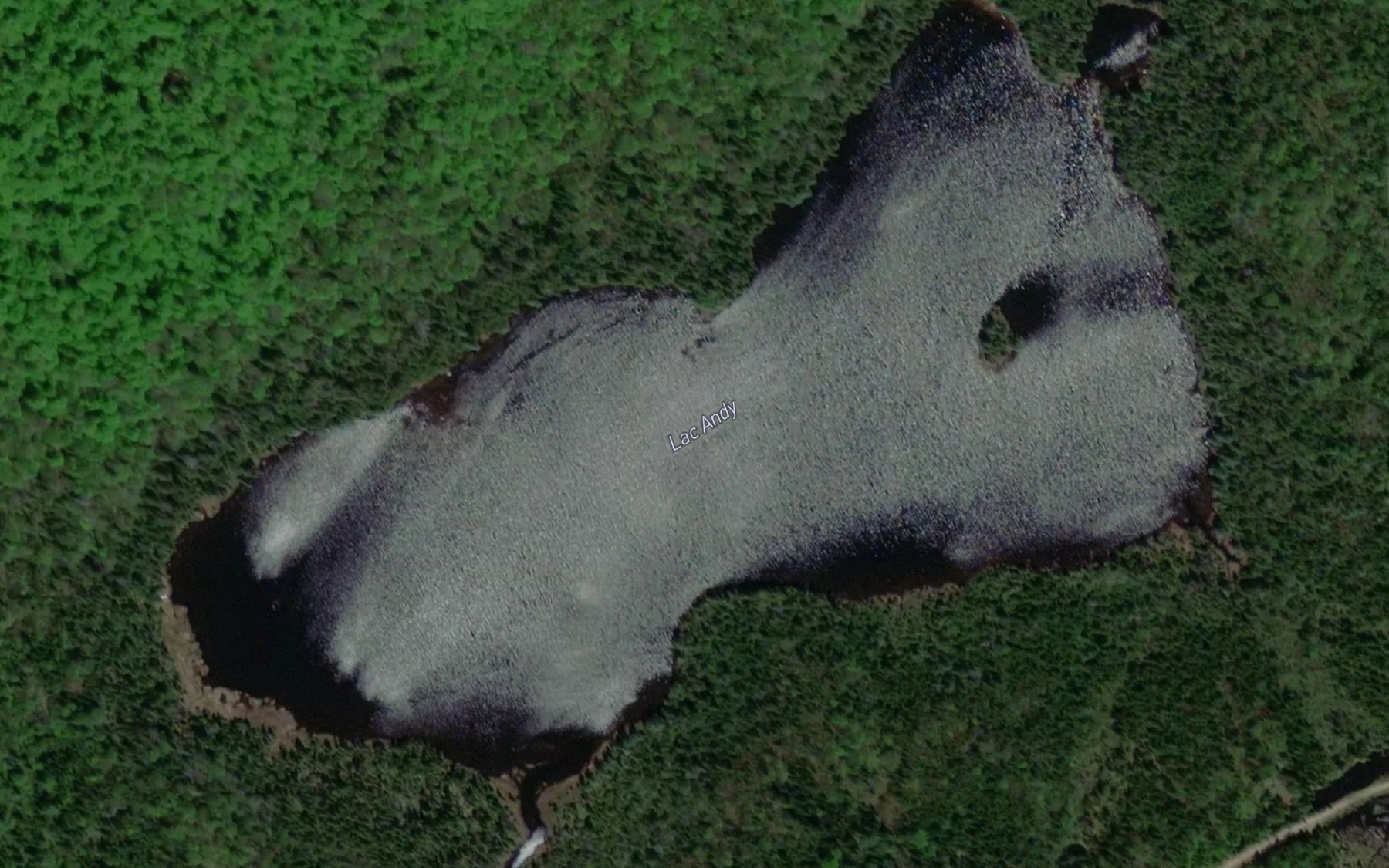 Satellite map of the Lac Andy