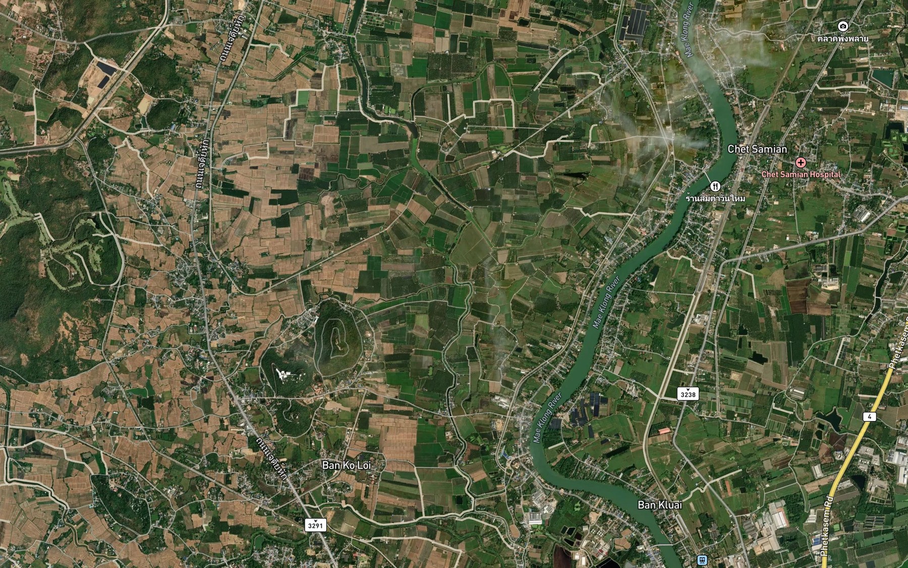 Satellite map of the Huai Ban Khao Wang Sadueng