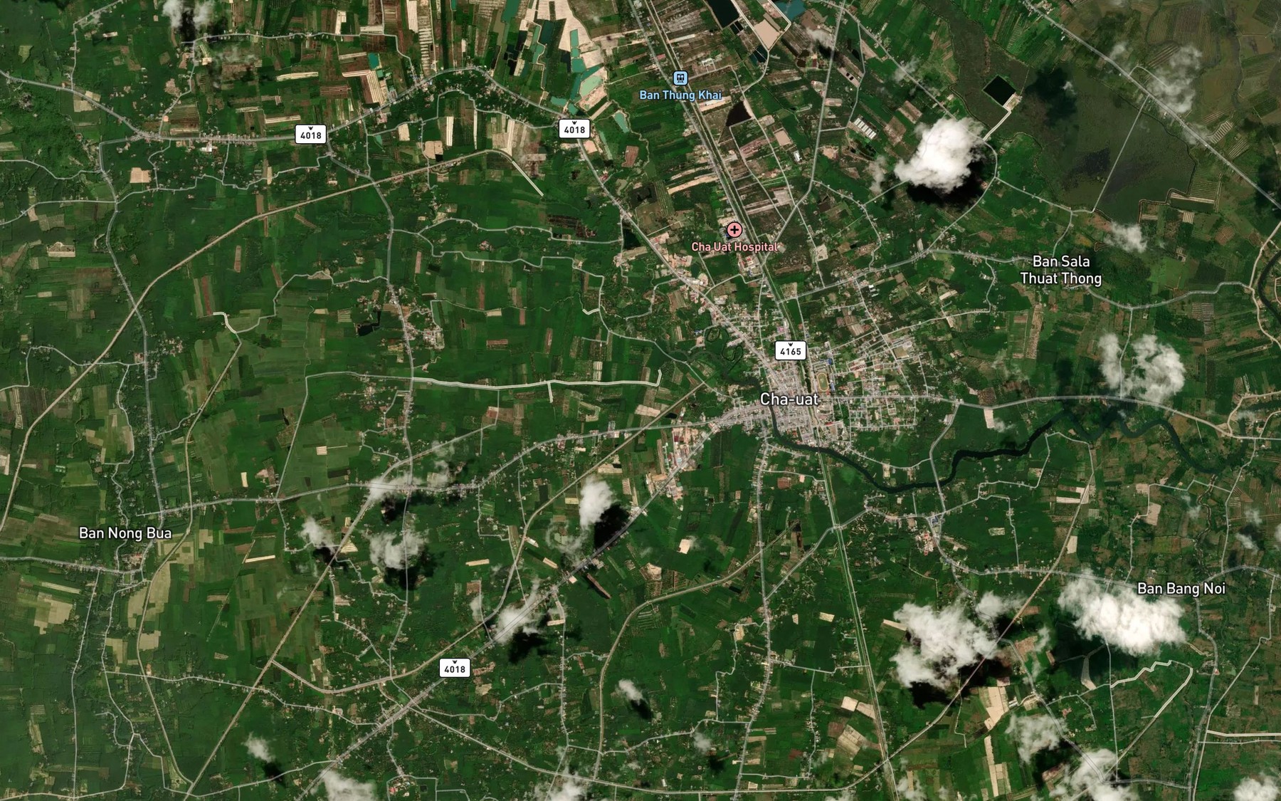 Satellite map of the Khlong Tha Samet
