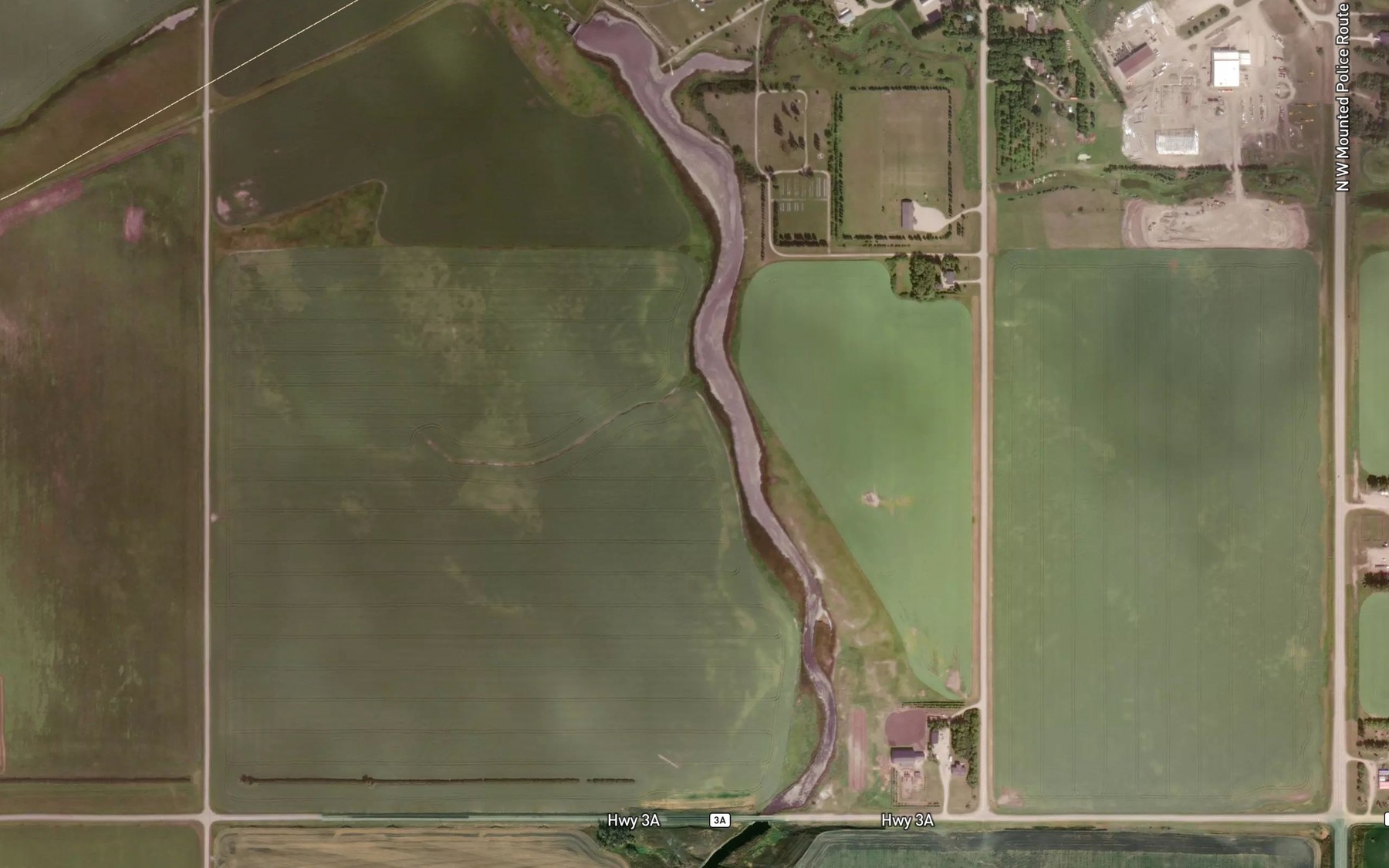 Satellite map of the Crystal City Reservoir